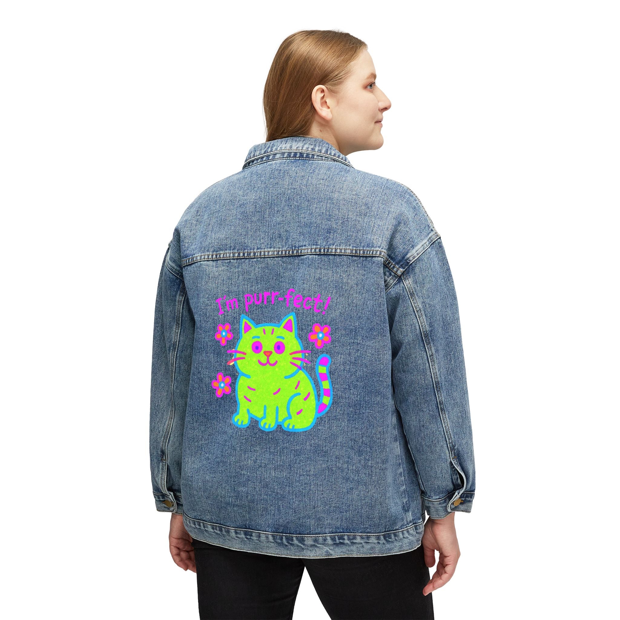 Women’s Custom Kids’ Art Denim Jacket, Personalized Cotton Gift
