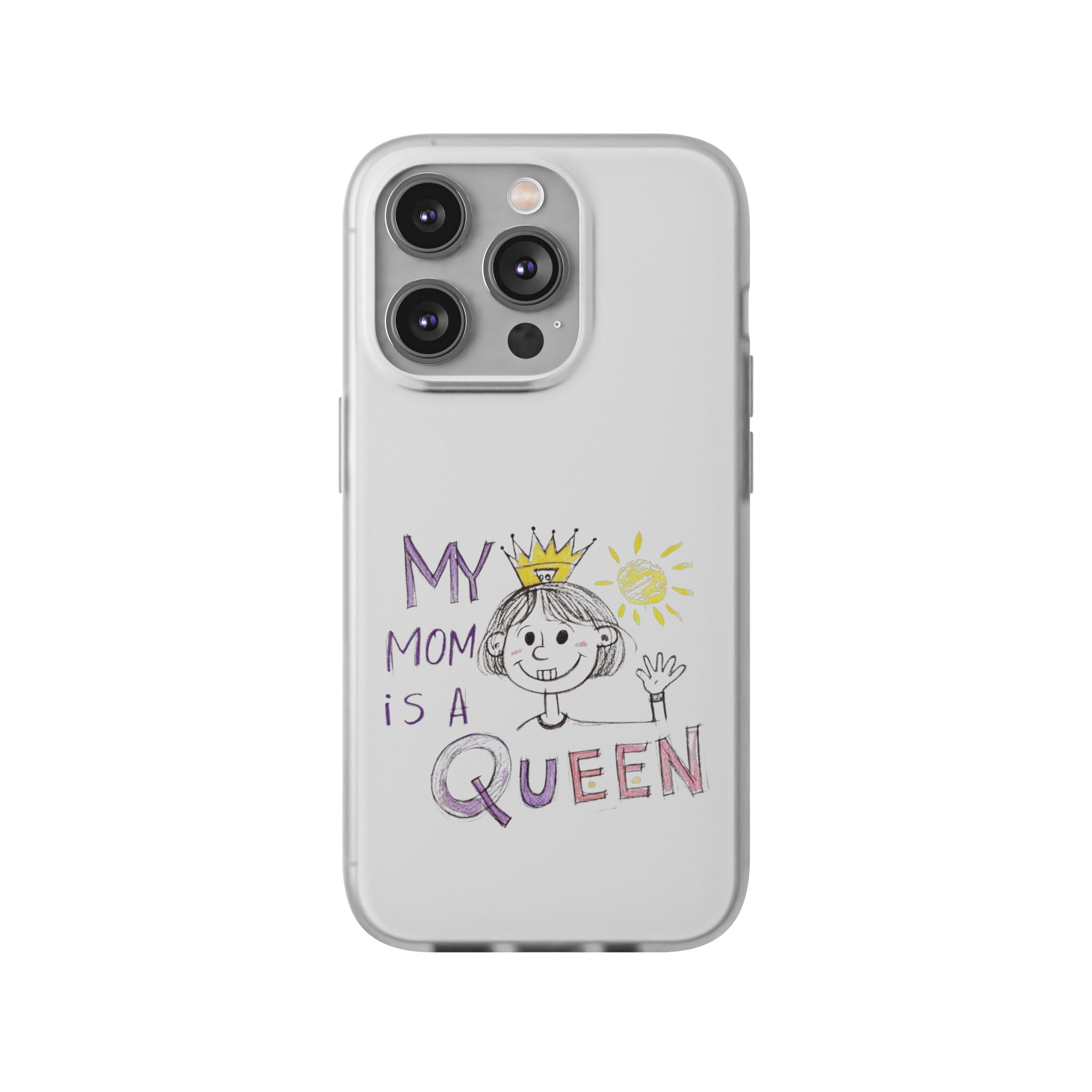 Women’s Custom Kids’ Art Phone Case, Personalized Mom Gift, TPU Flexi