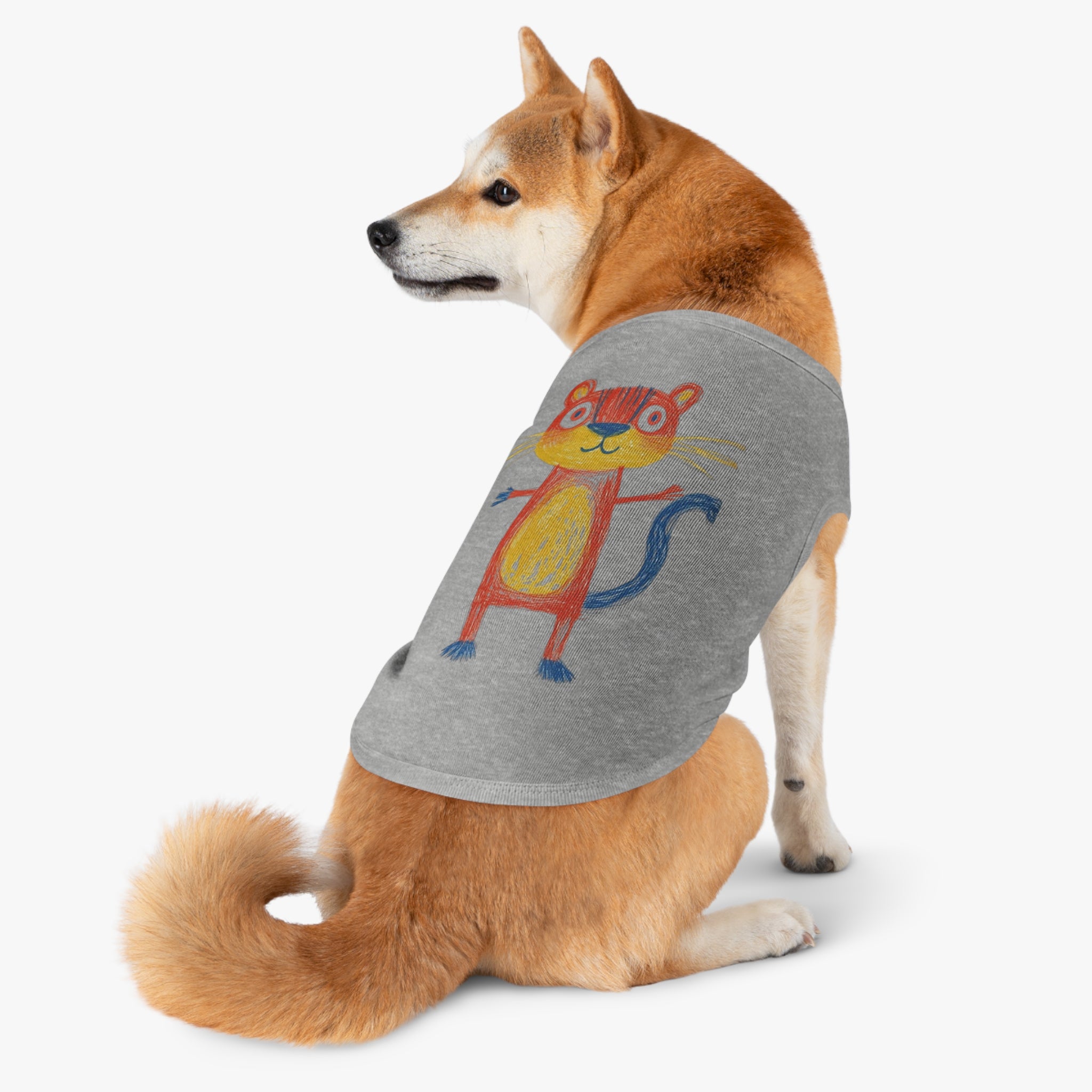 Colorful Kids Drawings Pet Tank Top