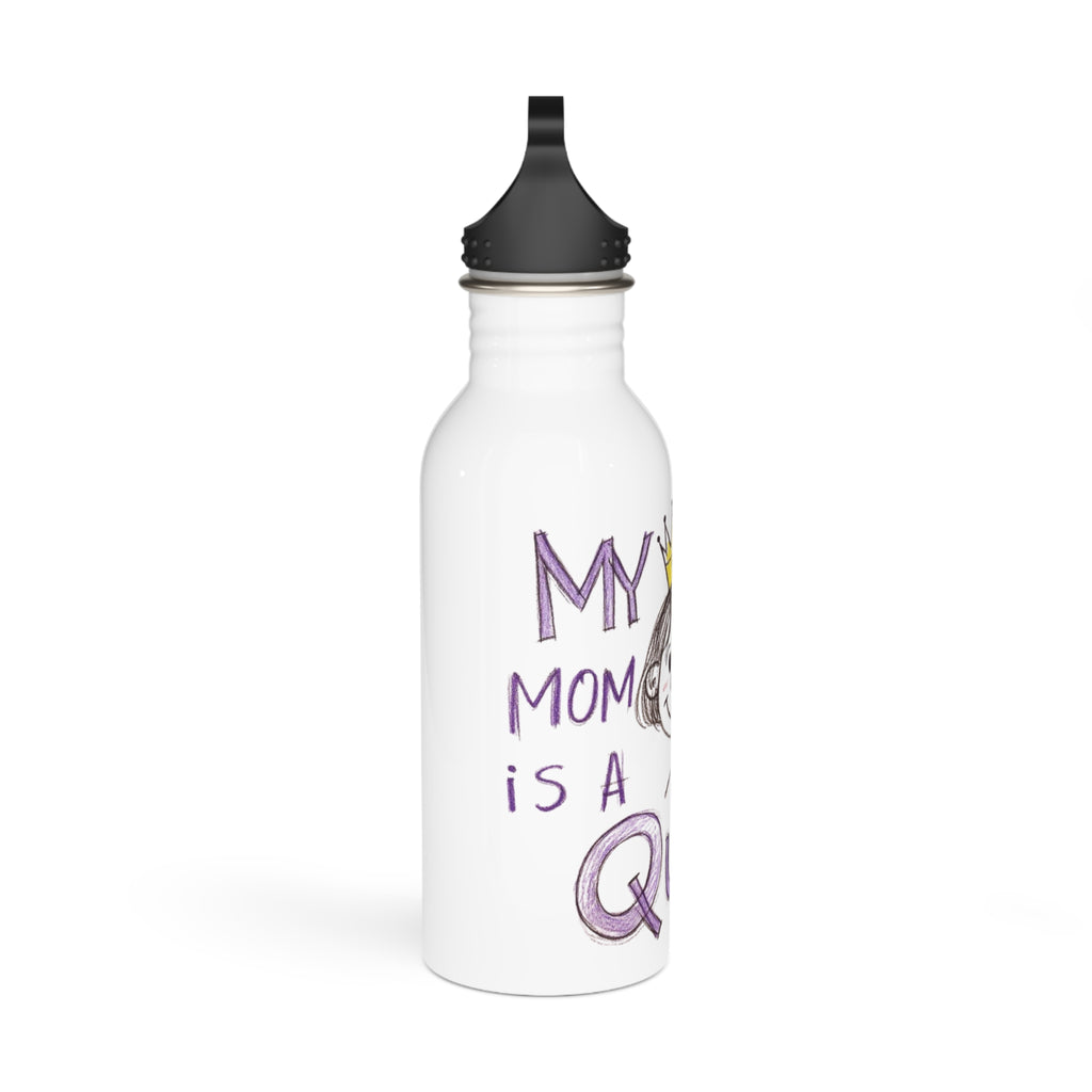 Women’s Custom Kids’ Art Water Bottle, Personalized Mom Gift, 20oz Steel