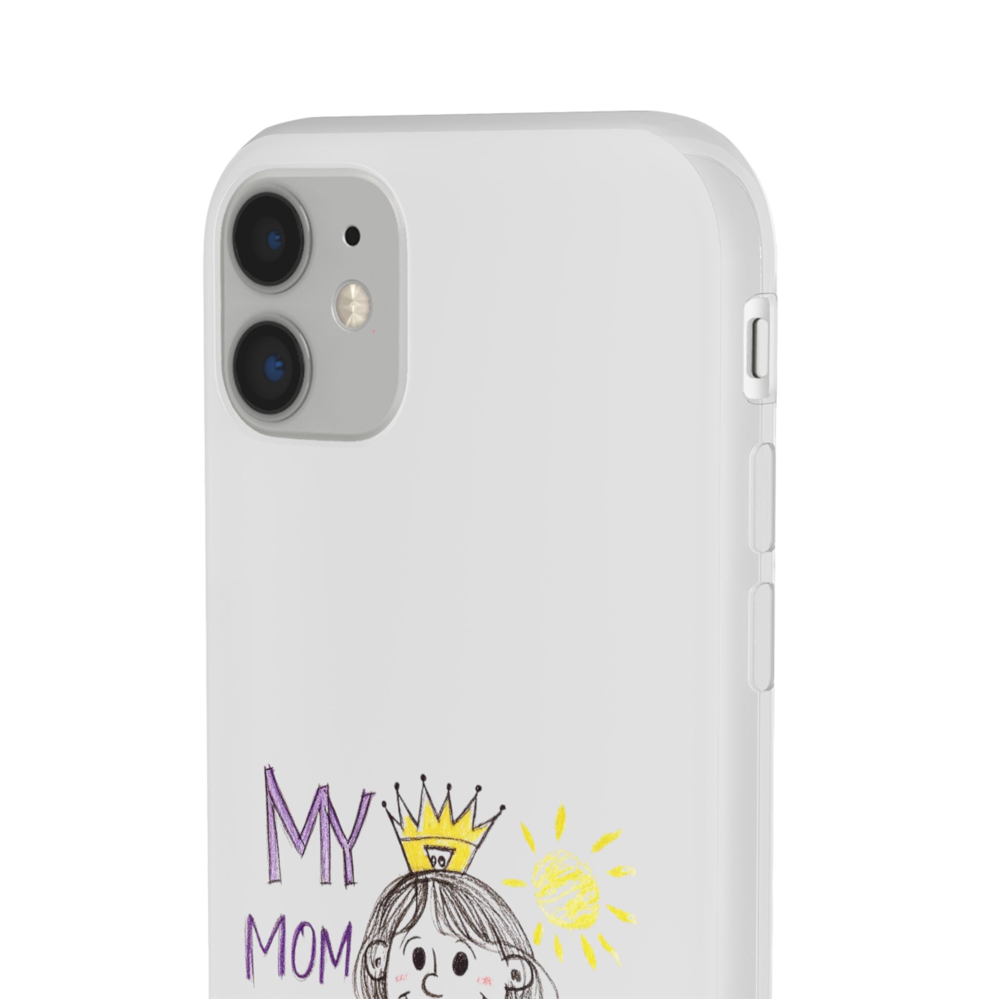 Women’s Custom Kids’ Art Phone Case, Personalized Mom Gift, TPU Flexi