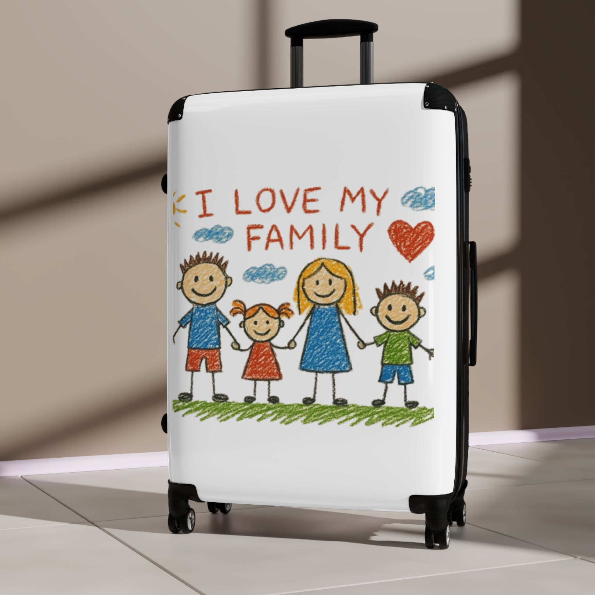 Family Suitcase - Custom Luggage with Your Childs Art