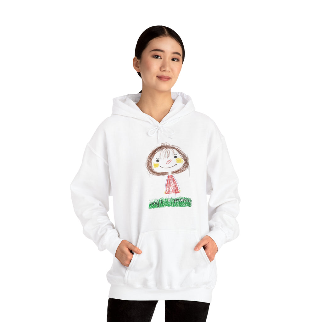 Kids & Parents, Hooded Sweatshirt – Custom Cotton-Poly Blend with Your Child’s Art