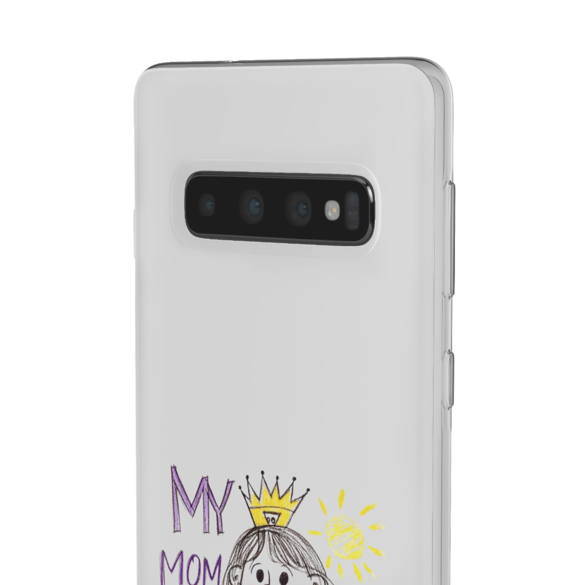 Women’s Custom Kids’ Art Phone Case, Personalized Mom Gift, TPU Flexi