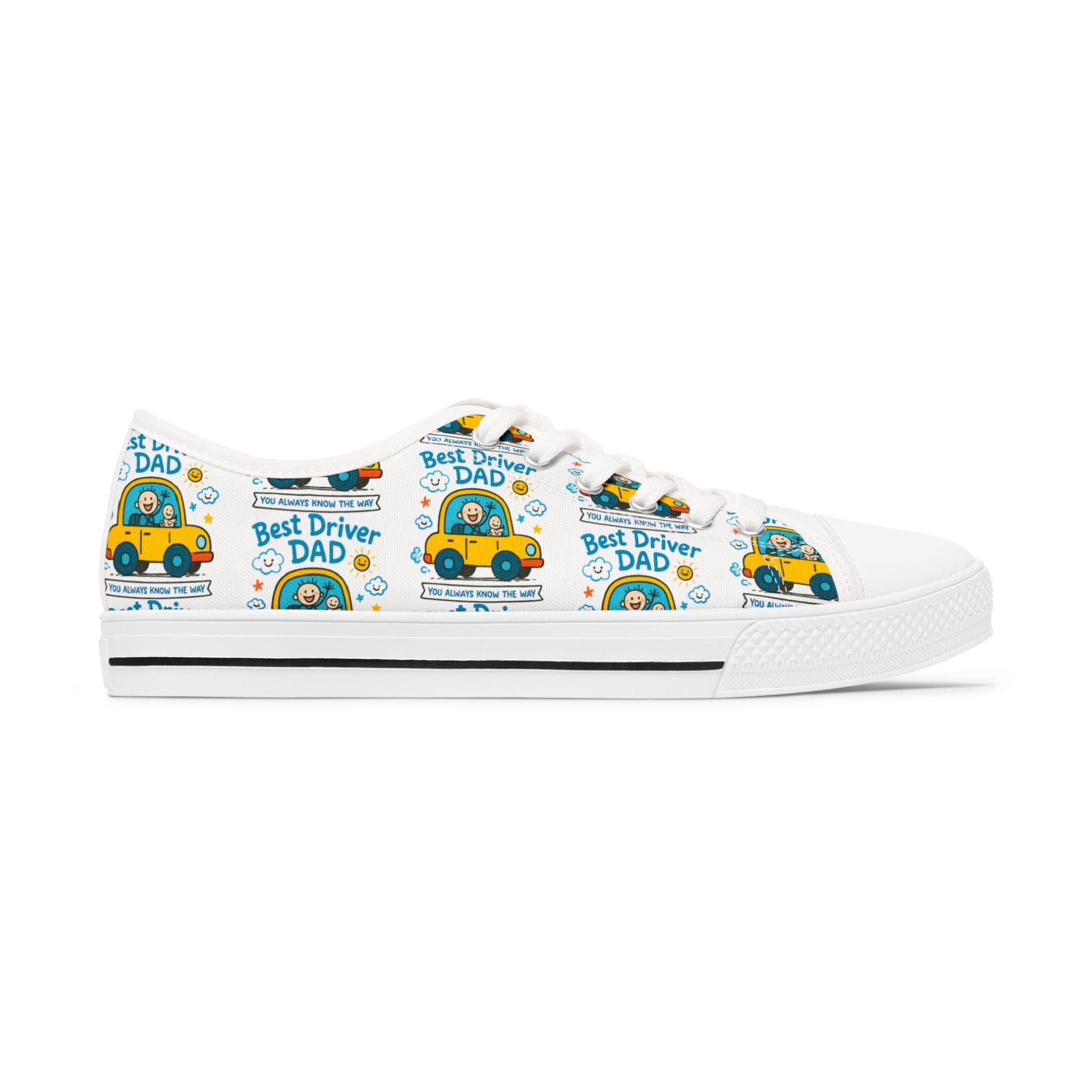 Women’s Custom Kids’ Art Low Top Sneakers, Personalized Canvas Gift