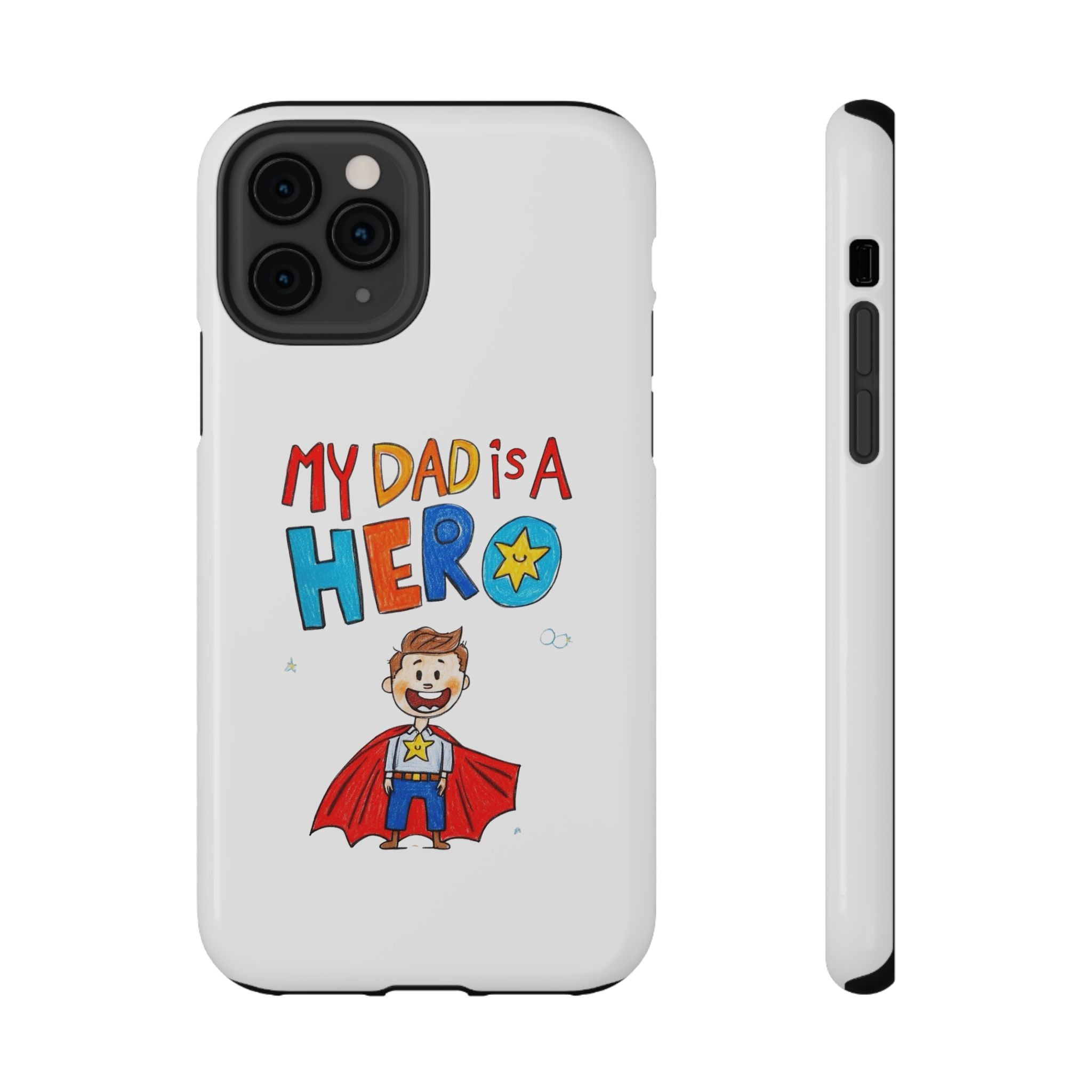 Custom Kids’ Art Phone Case, Unisex Impact-Resistant Case, Polycarbonate, Personalized Family Gift