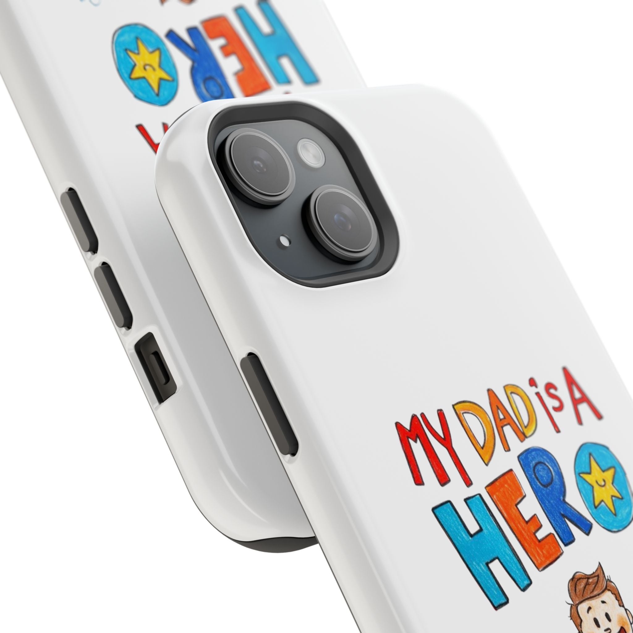 Custom Kids’ Art Phone Case, Unisex Impact-Resistant Case, Polycarbonate, Personalized Family Gift