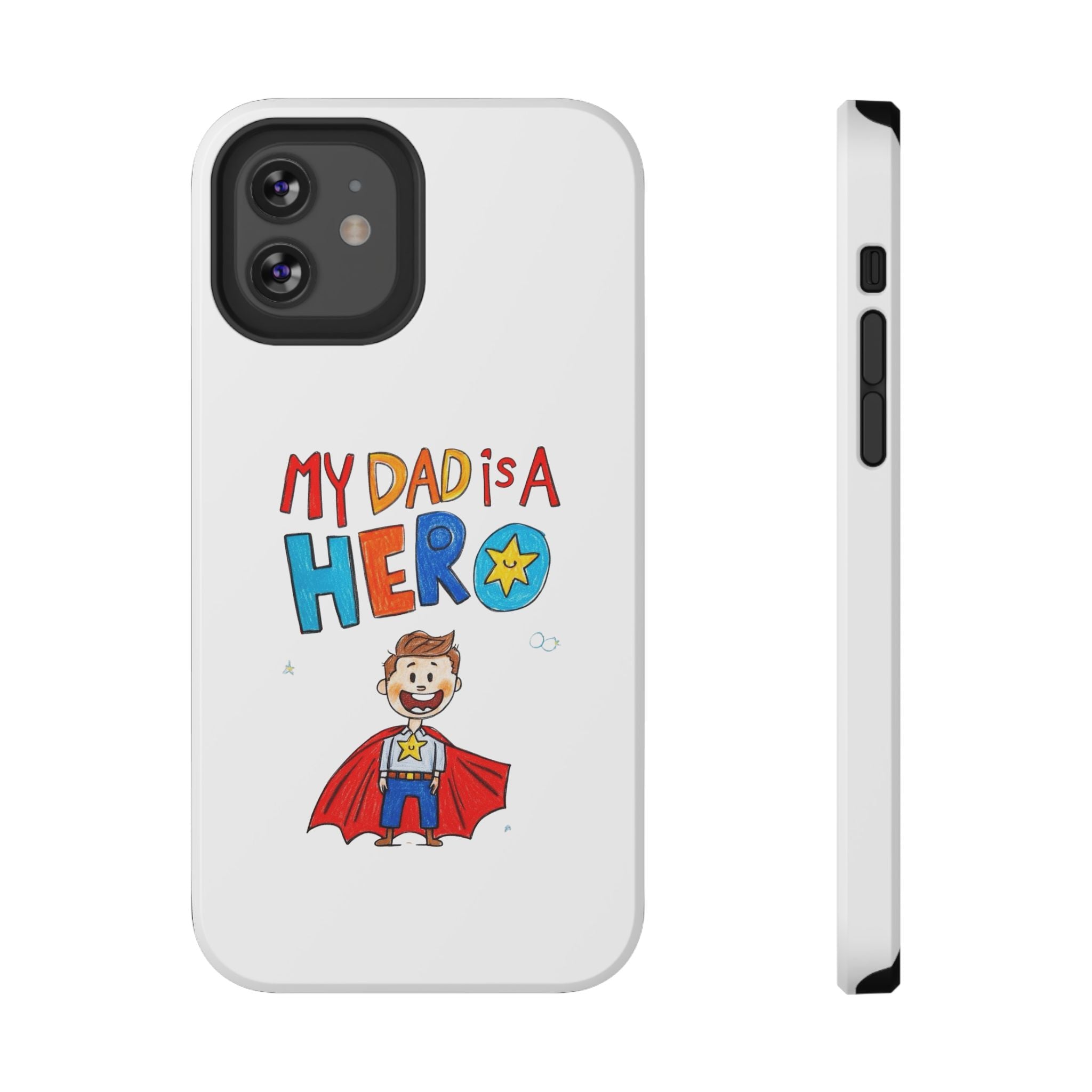 Custom Kids’ Art Phone Case, Unisex Impact-Resistant Case, Polycarbonate, Personalized Family Gift