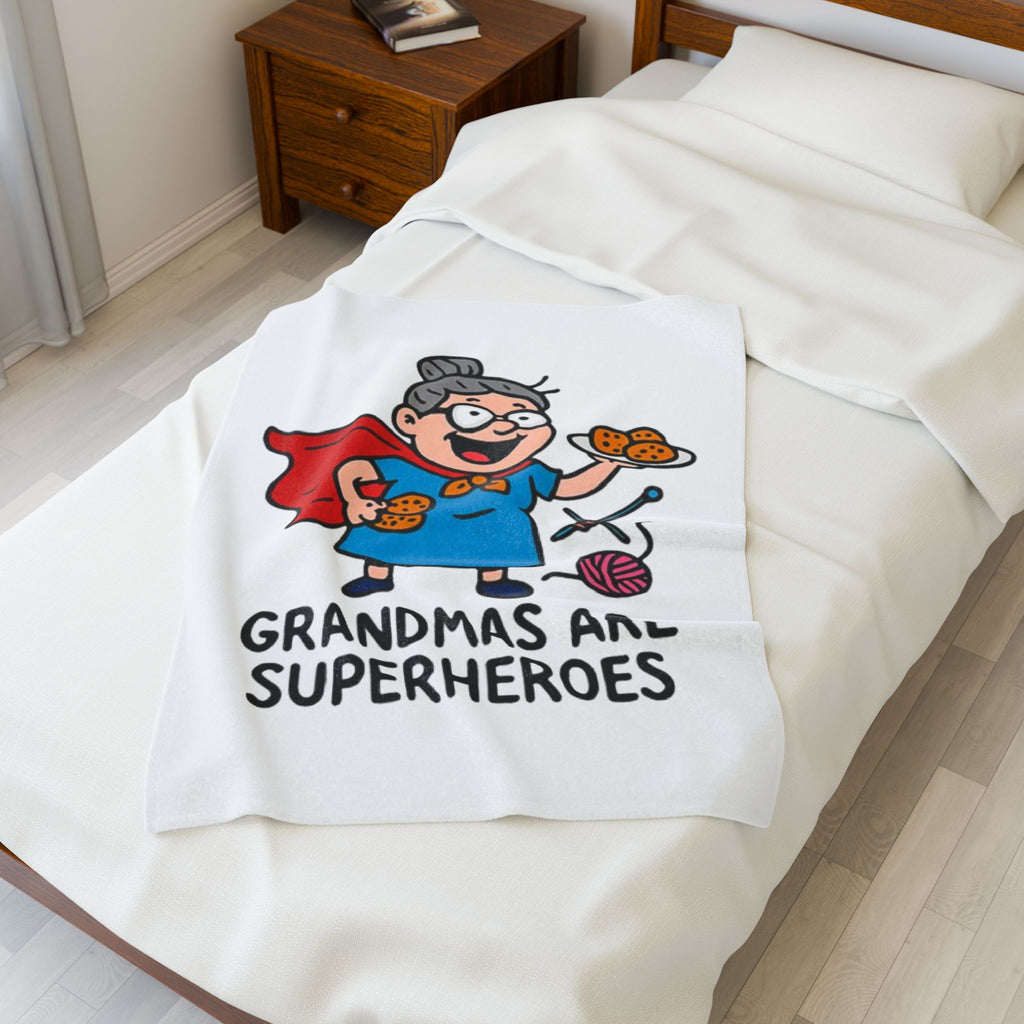Women’s Custom Kids’ Art Plush Blanket, Personalized Grandma Gift, Polyester