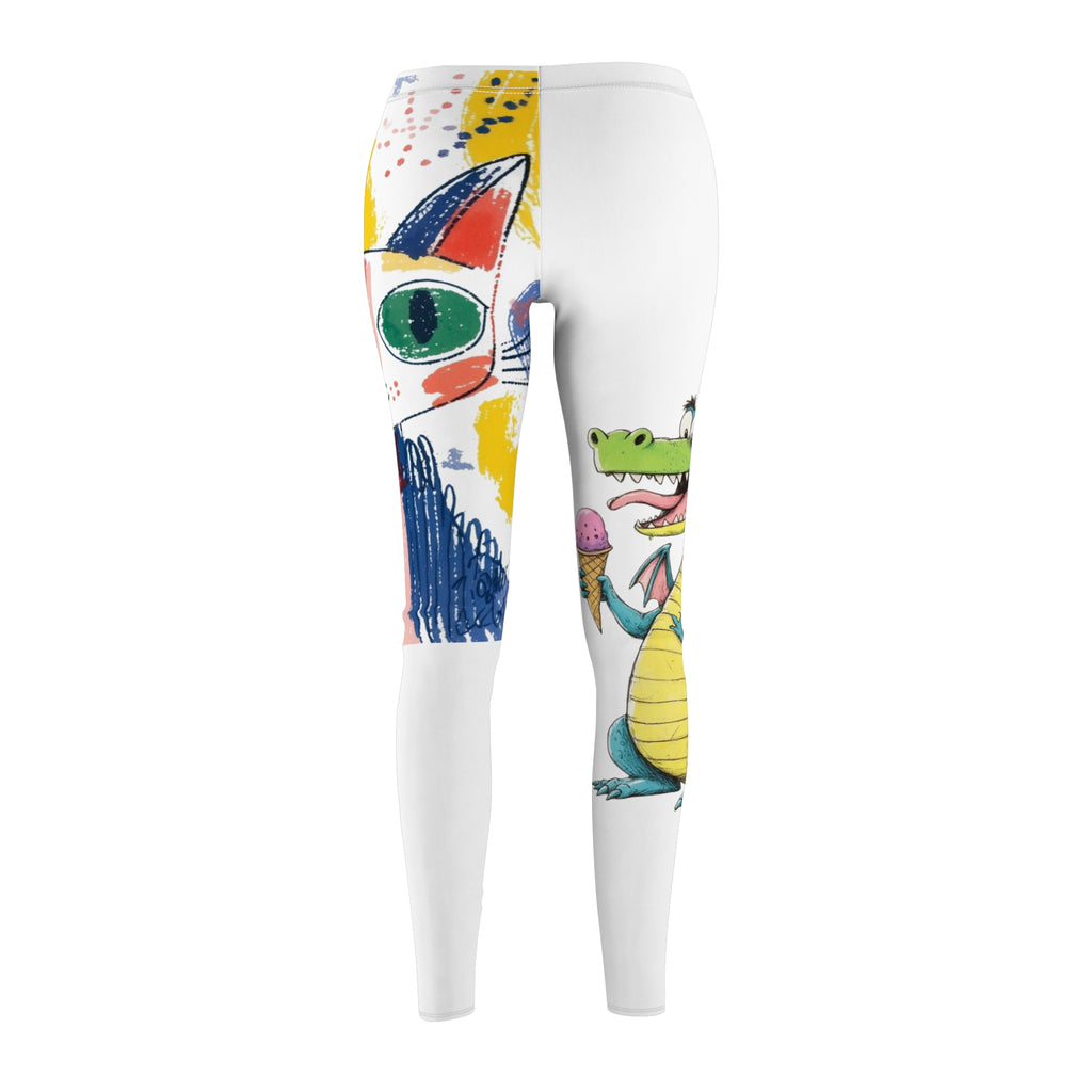 Women Custom Kids Art Leggings - Fun Personalized Gift