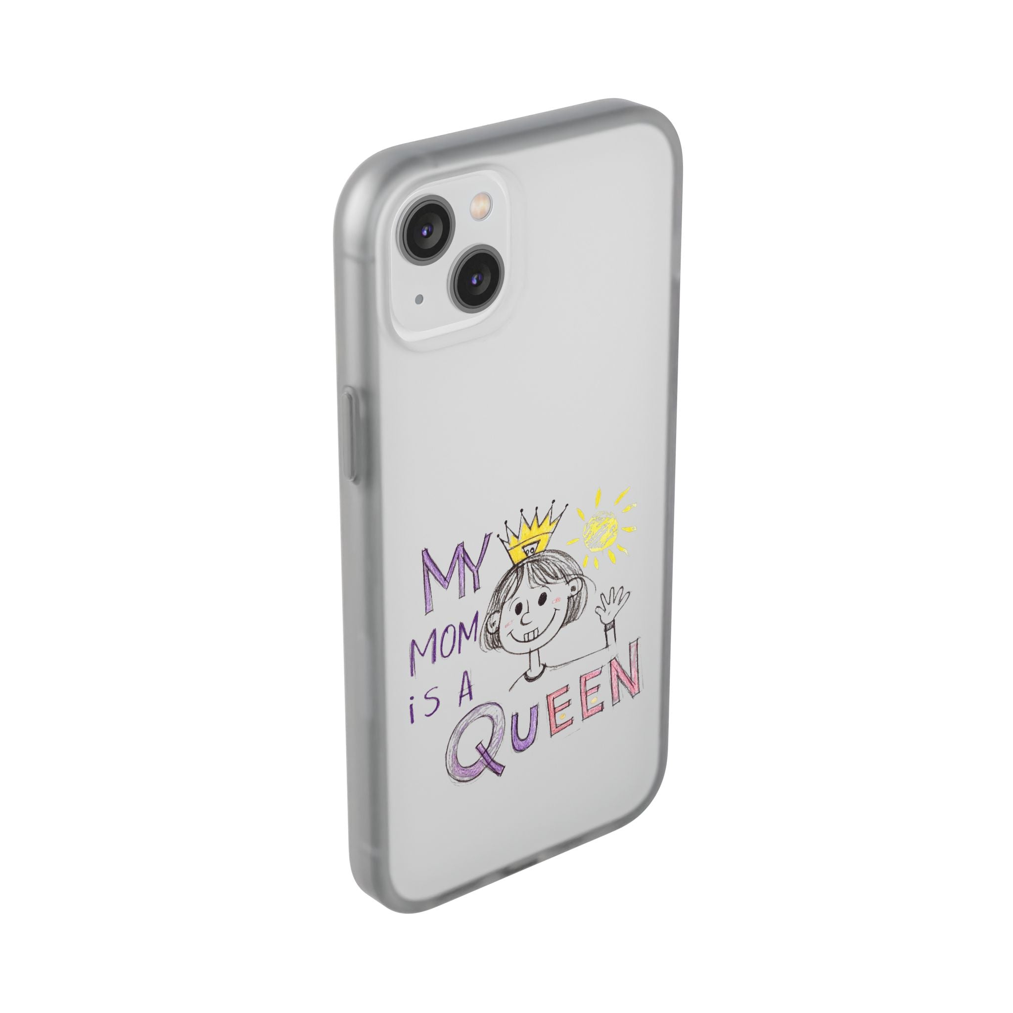 Women’s Custom Kids’ Art Phone Case, Personalized Mom Gift, TPU Flexi