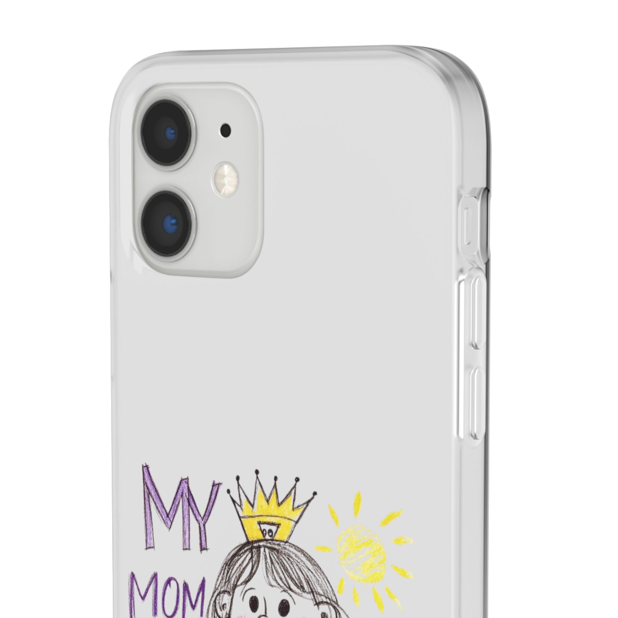 Women’s Custom Kids’ Art Phone Case, Personalized Mom Gift, TPU Flexi