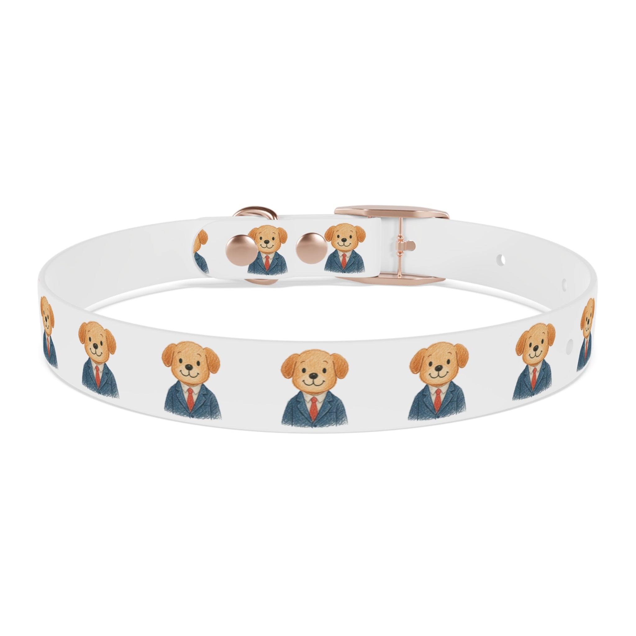 Playful Dog Collar with Kids Art Design.