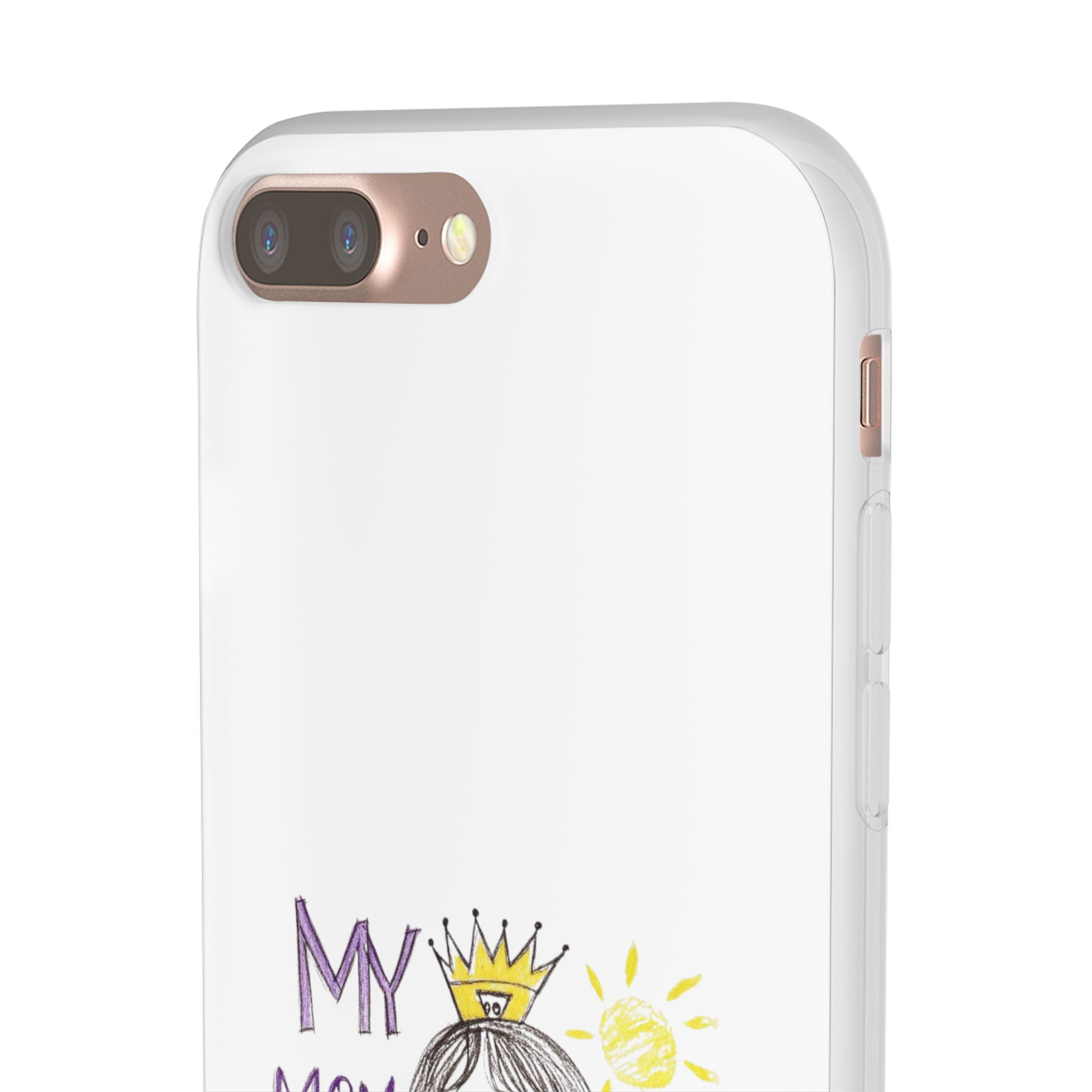 Women’s Custom Kids’ Art Phone Case, Personalized Mom Gift, TPU Flexi