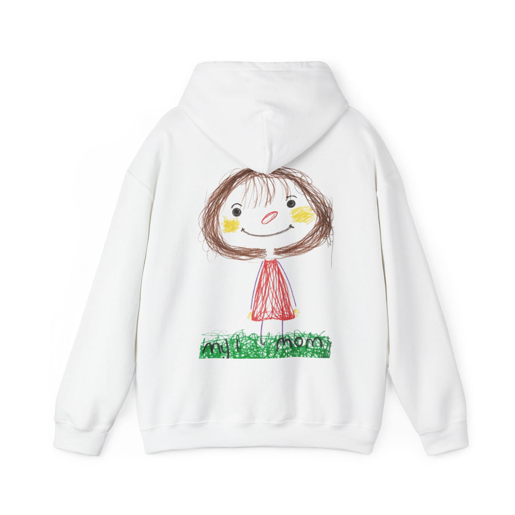 Kids & Parents, Hooded Sweatshirt – Custom Cotton-Poly Blend with Your Child’s Art