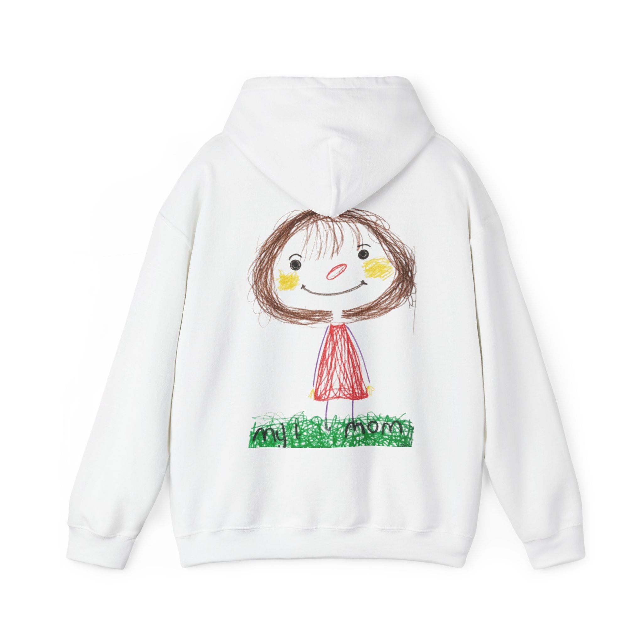 Kids & Parents, Hooded Sweatshirt – Custom Cotton-Poly Blend with Your Child’s Art
