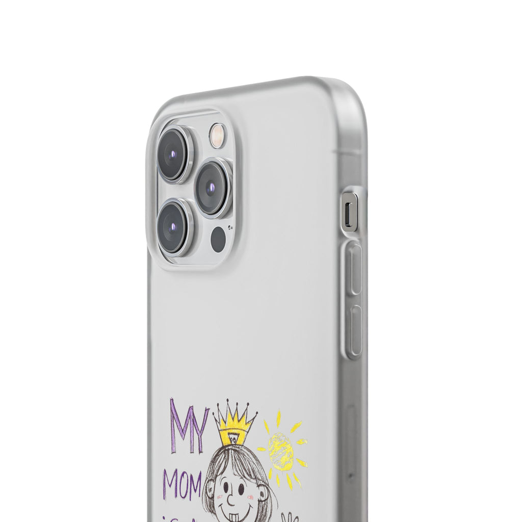 Women’s Custom Kids’ Art Phone Case, Personalized Mom Gift, TPU Flexi
