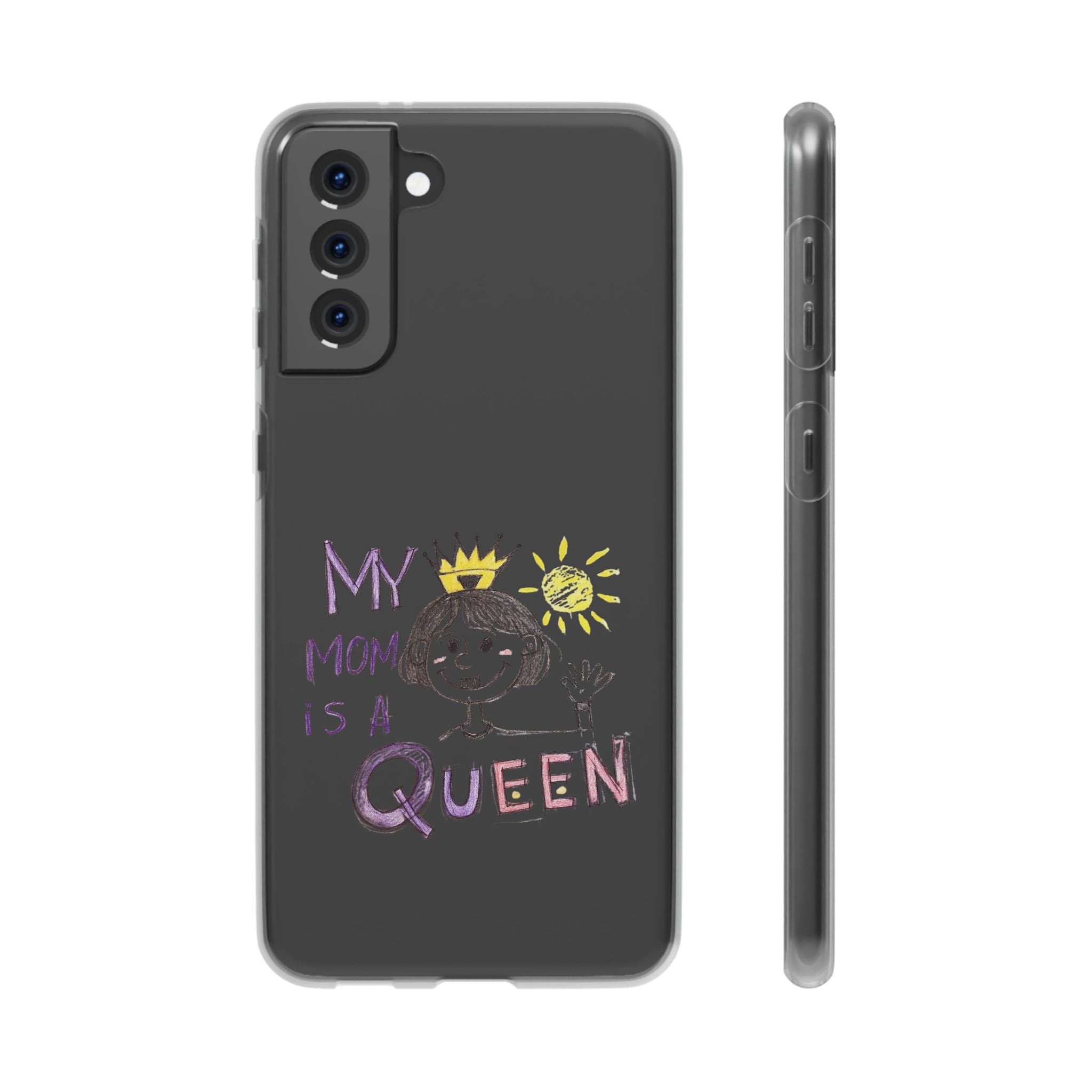 Women’s Custom Kids’ Art Phone Case, Personalized Mom Gift, TPU Flexi