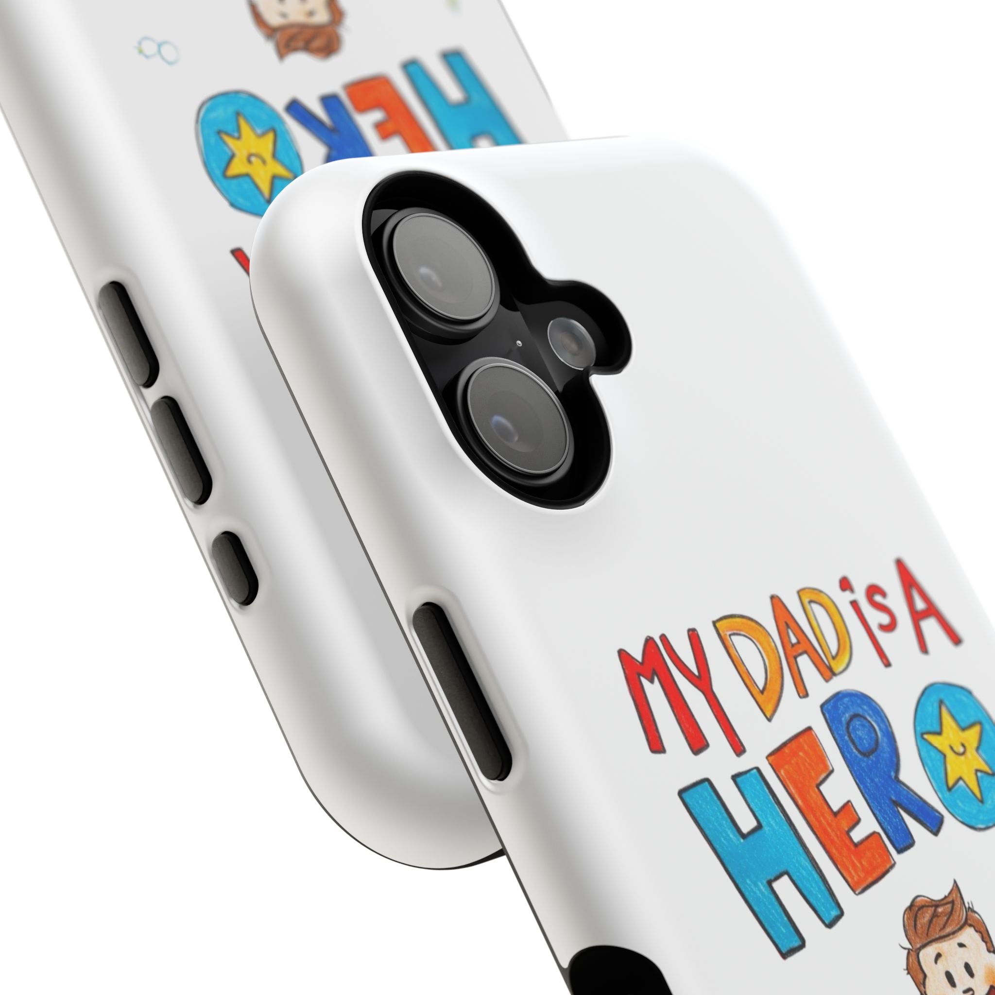 Custom Kids’ Art Phone Case, Unisex Impact-Resistant Case, Polycarbonate, Personalized Family Gift