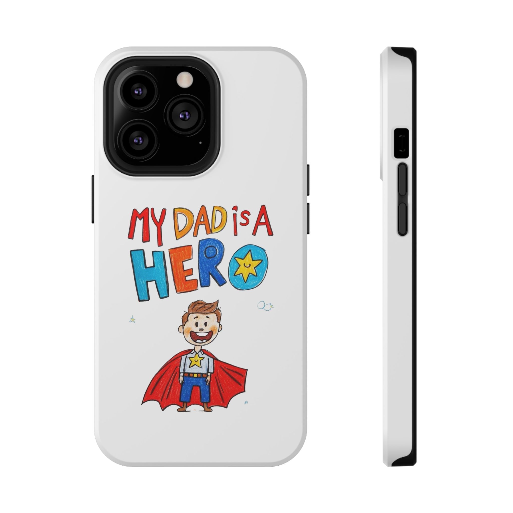 Custom Kids’ Art Phone Case, Unisex Impact-Resistant Case, Polycarbonate, Personalized Family Gift