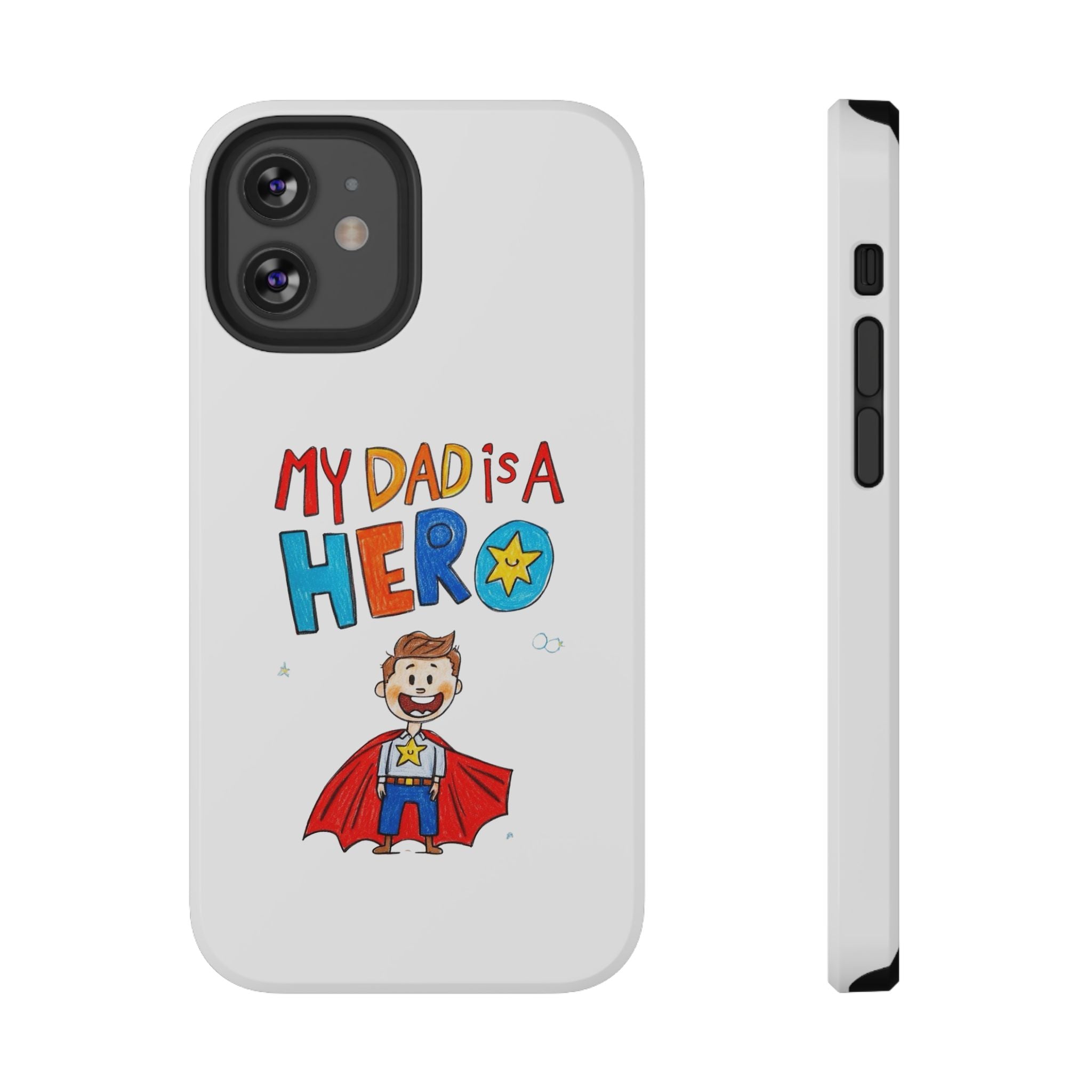 Custom Kids’ Art Phone Case, Unisex Impact-Resistant Case, Polycarbonate, Personalized Family Gift