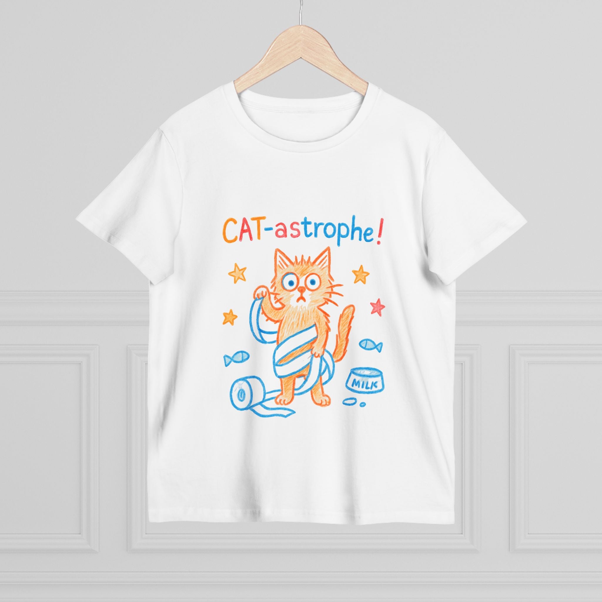 Custom Women’s T-Shirt with Kids’ Art, Personalized Cotton Tee, Family Gift