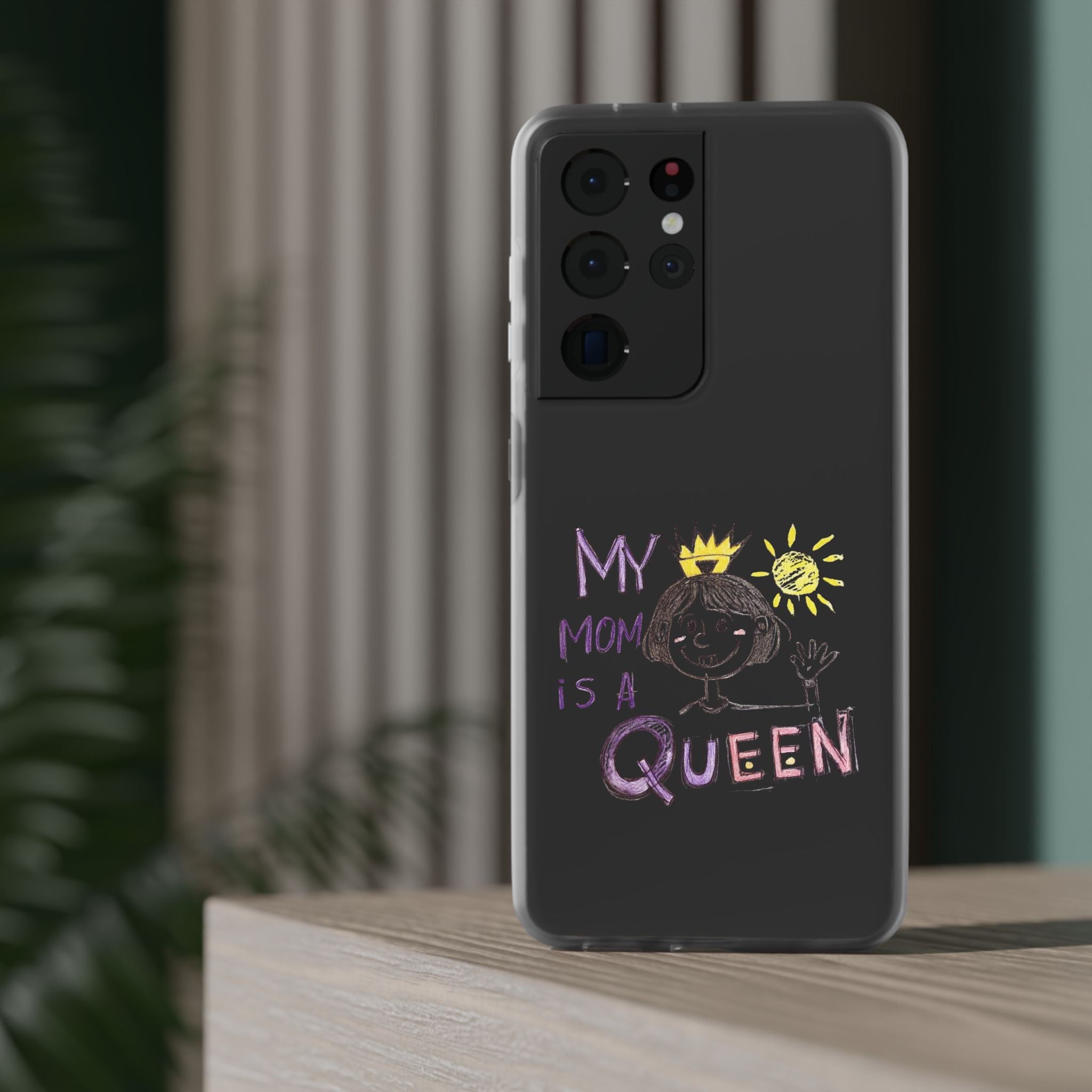 Women’s Custom Kids’ Art Phone Case, Personalized Mom Gift, TPU Flexi