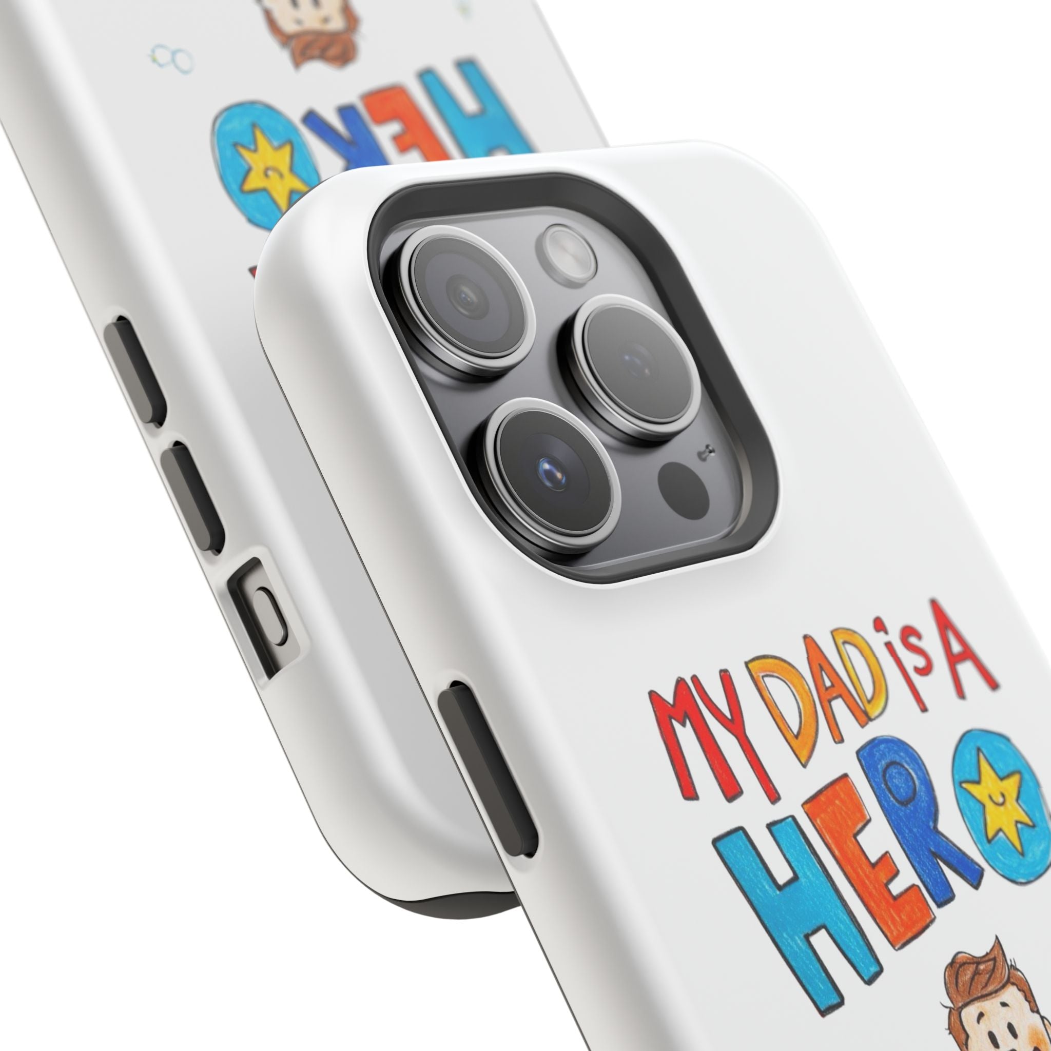 Custom Kids’ Art Phone Case, Unisex Impact-Resistant Case, Polycarbonate, Personalized Family Gift