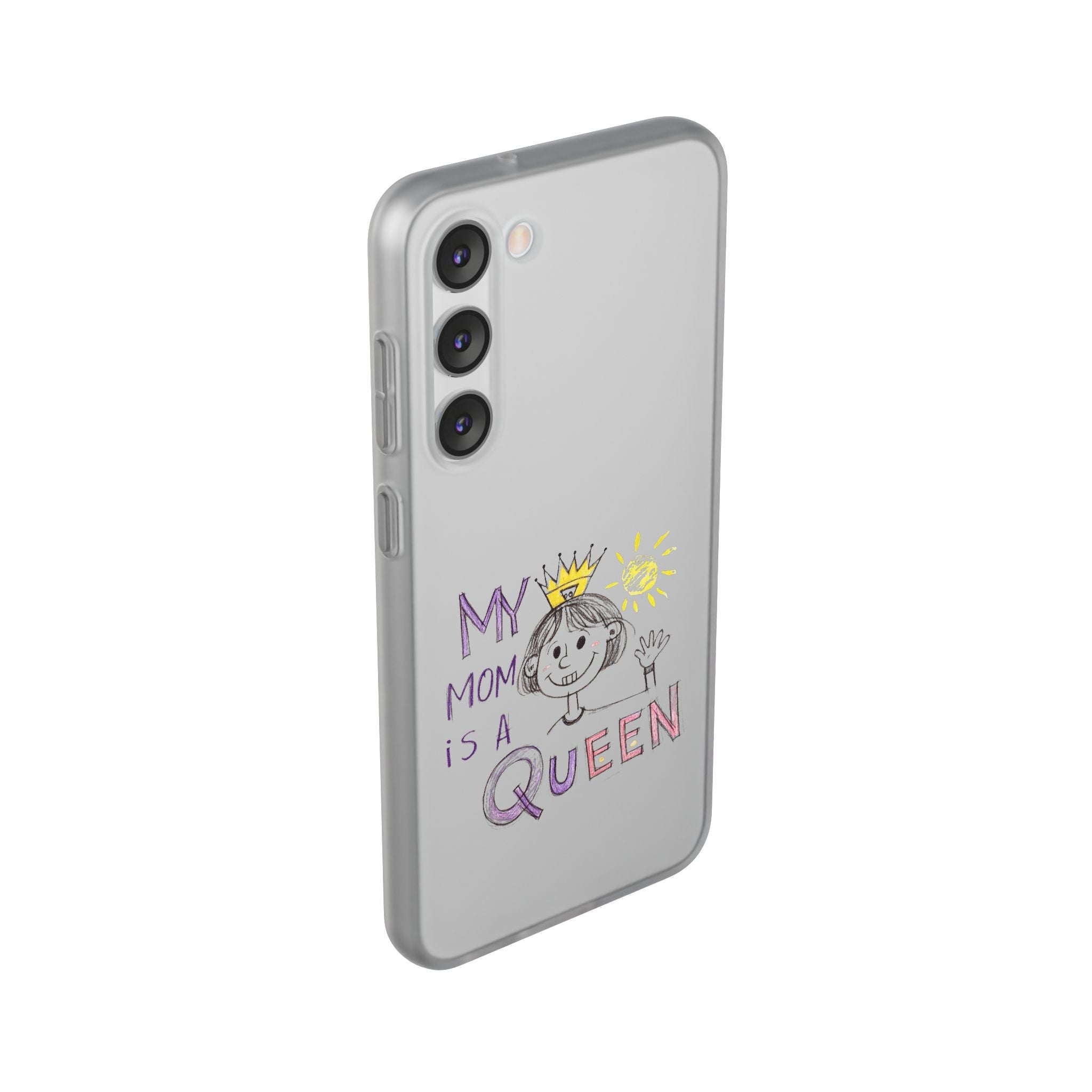 Women’s Custom Kids’ Art Phone Case, Personalized Mom Gift, TPU Flexi
