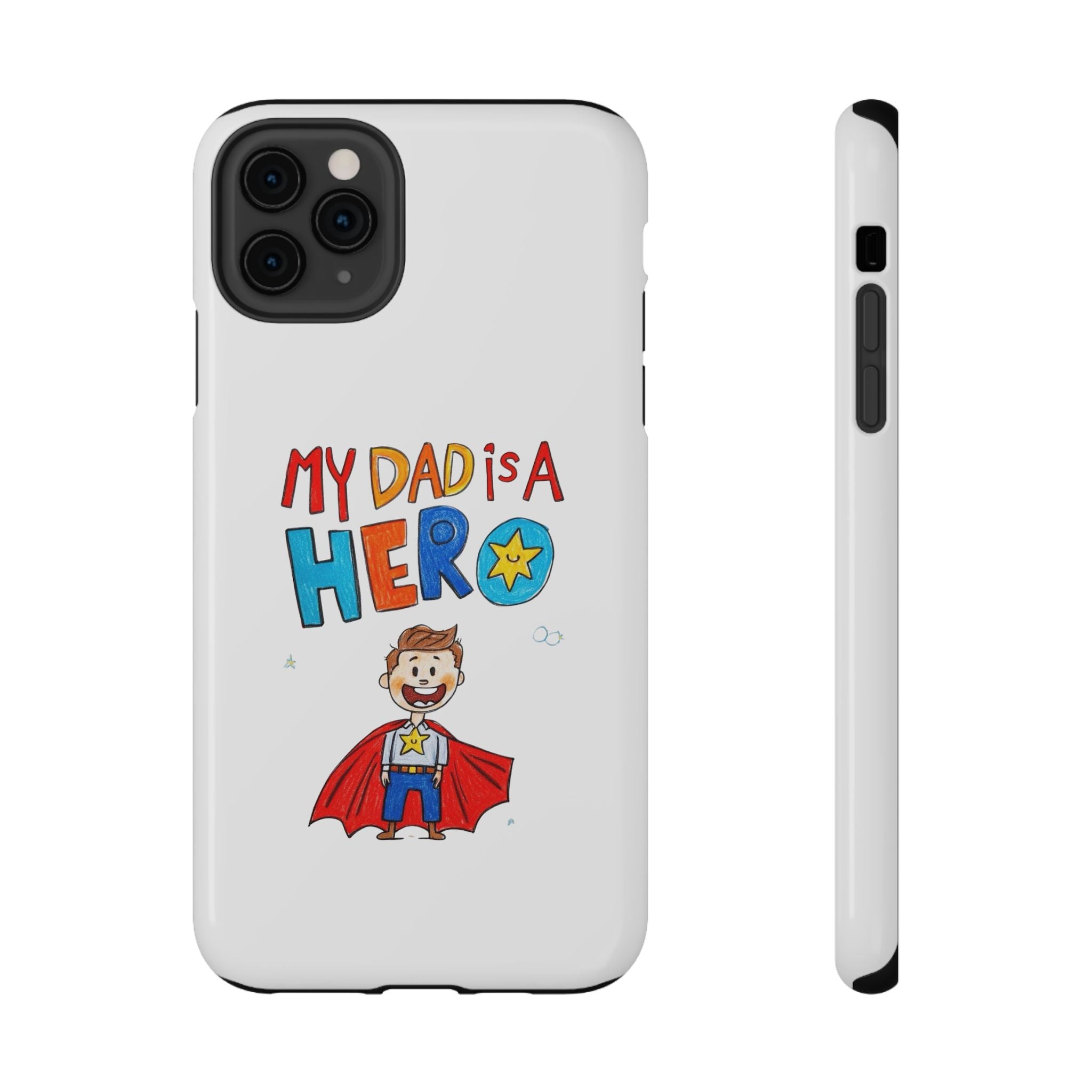 Custom Kids’ Art Phone Case, Unisex Impact-Resistant Case, Polycarbonate, Personalized Family Gift