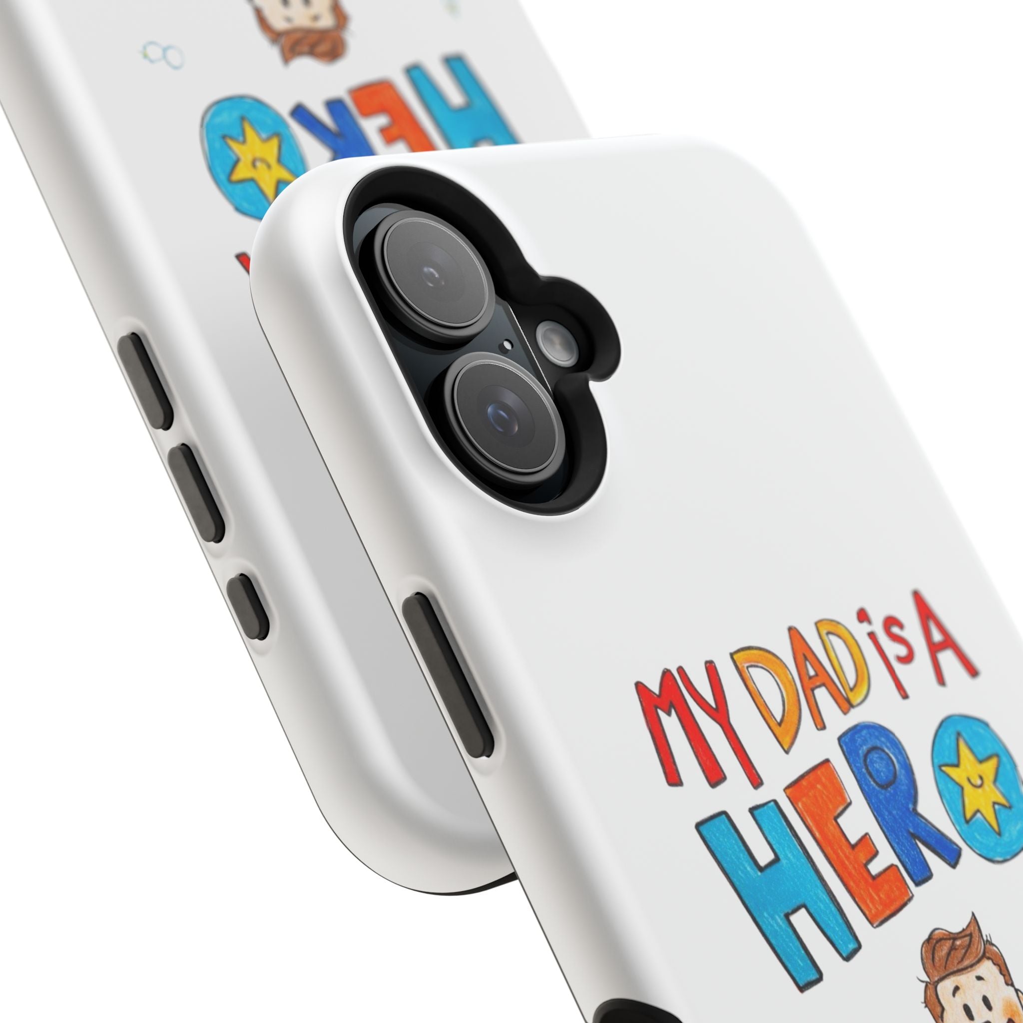 Custom Kids’ Art Phone Case, Unisex Impact-Resistant Case, Polycarbonate, Personalized Family Gift