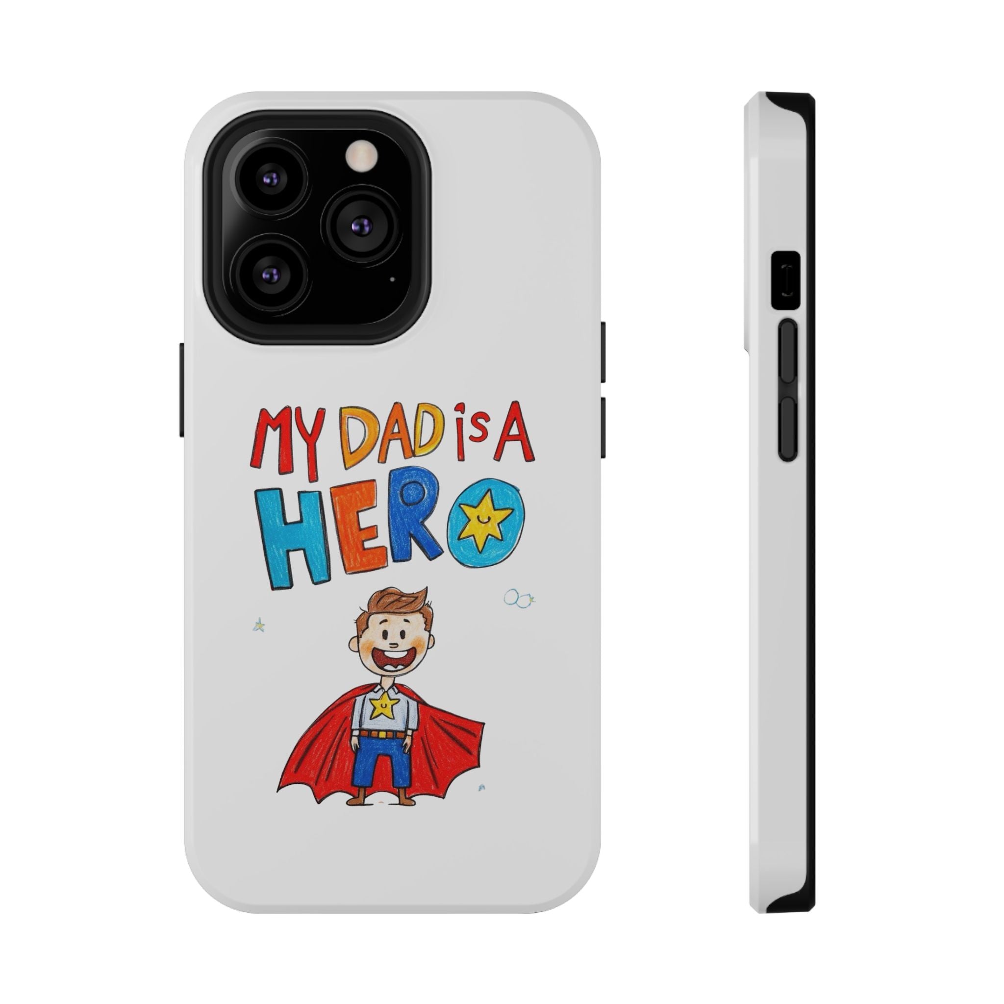 Custom Kids’ Art Phone Case, Unisex Impact-Resistant Case, Polycarbonate, Personalized Family Gift