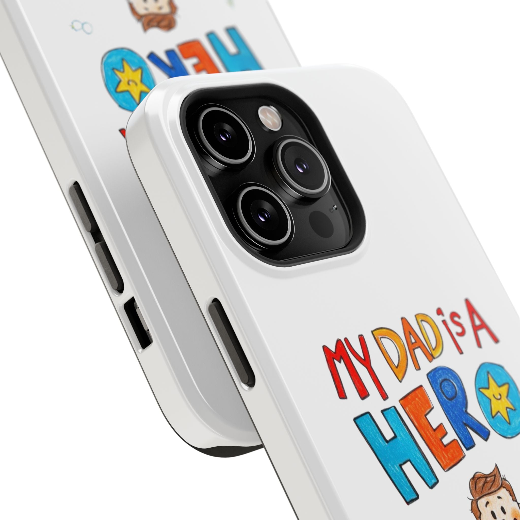 Custom Kids’ Art Phone Case, Unisex Impact-Resistant Case, Polycarbonate, Personalized Family Gift