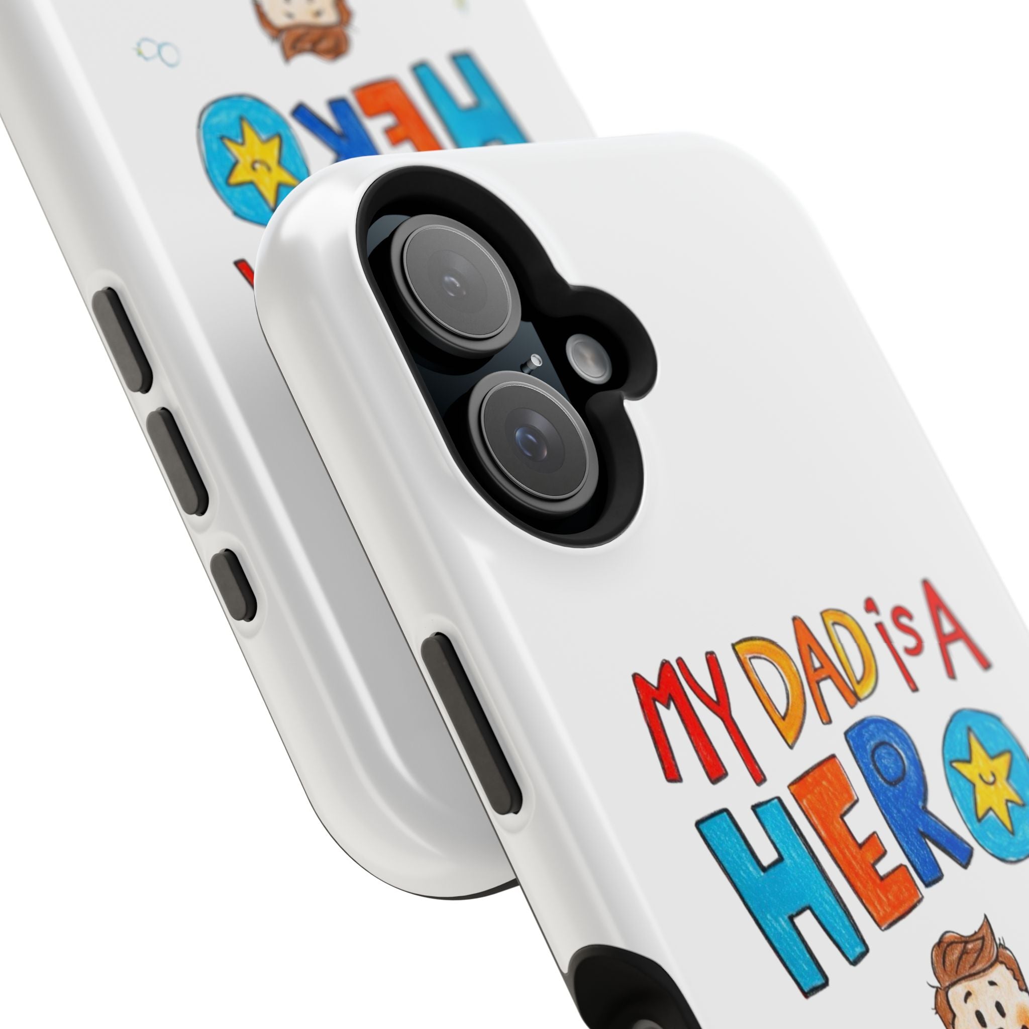 Custom Kids’ Art Phone Case, Unisex Impact-Resistant Case, Polycarbonate, Personalized Family Gift