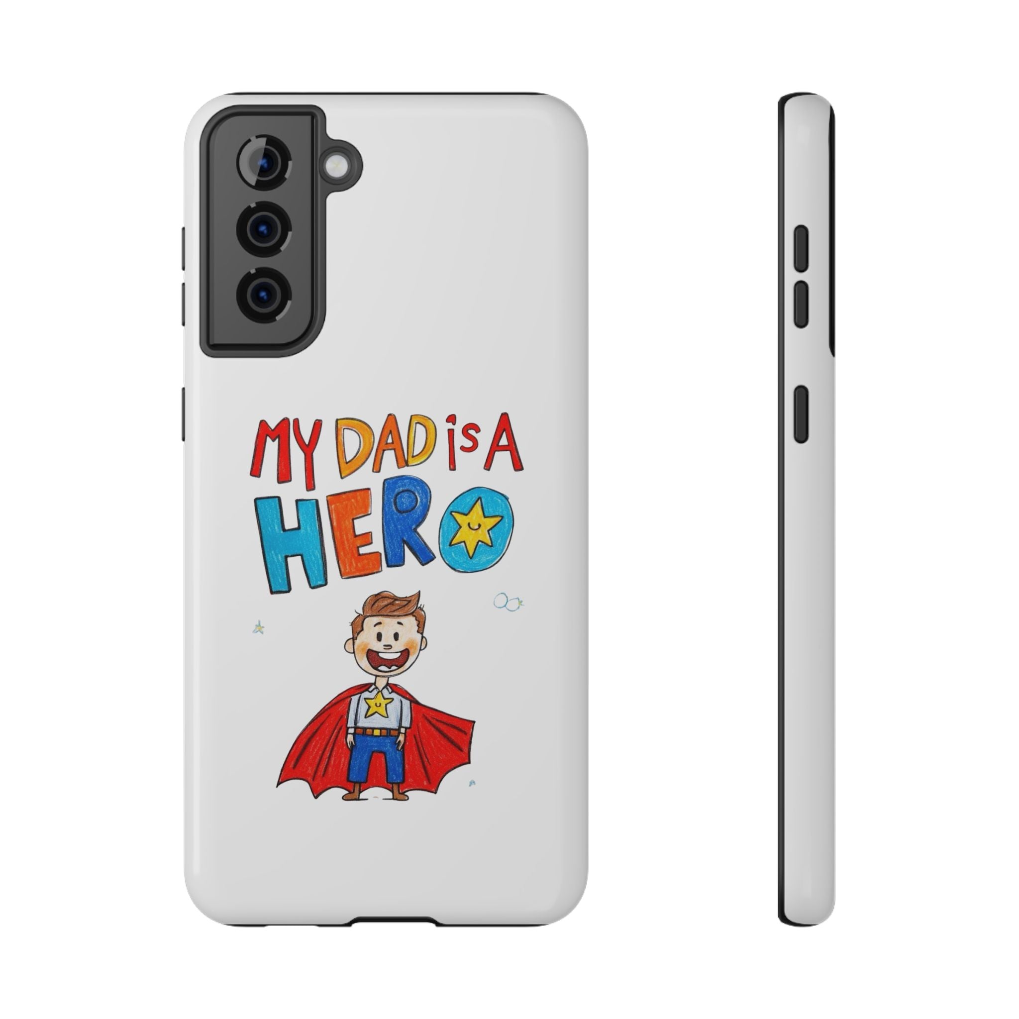 Custom Kids’ Art Phone Case, Unisex Impact-Resistant Case, Polycarbonate, Personalized Family Gift