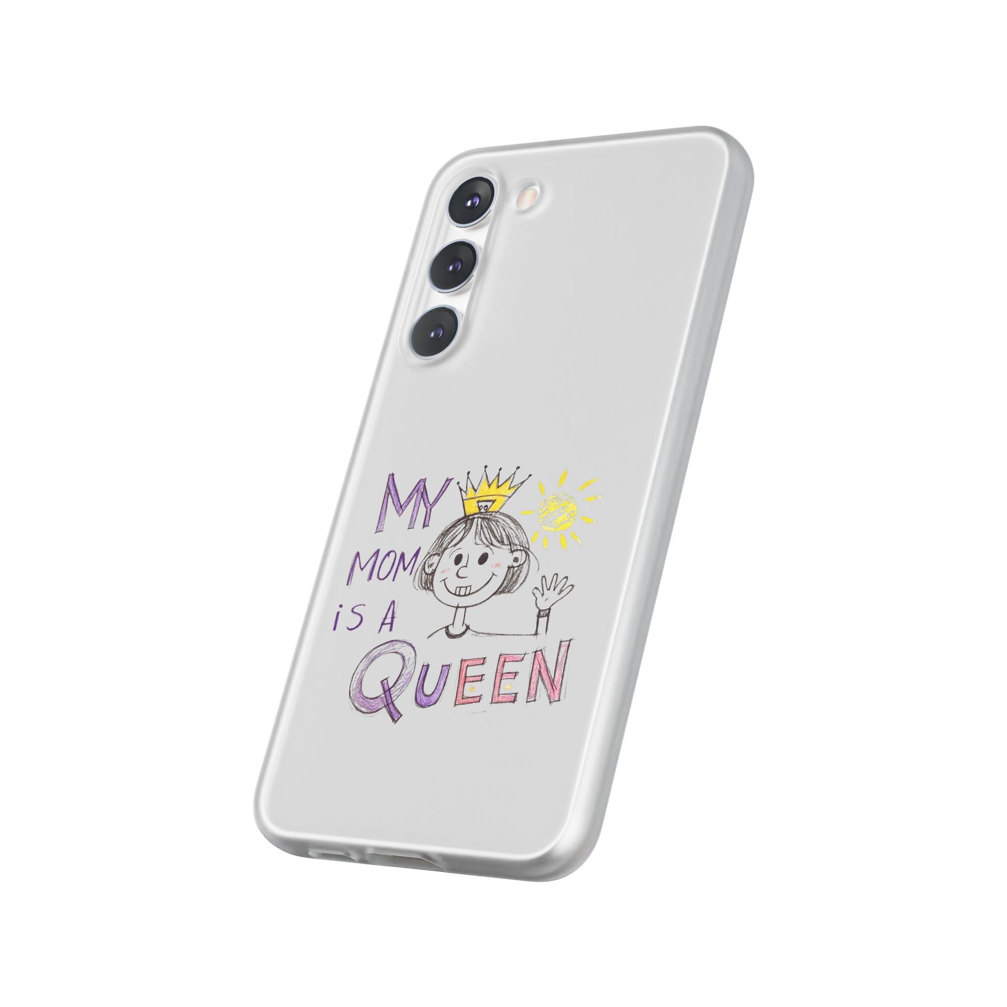 Women’s Custom Kids’ Art Phone Case, Personalized Mom Gift, TPU Flexi