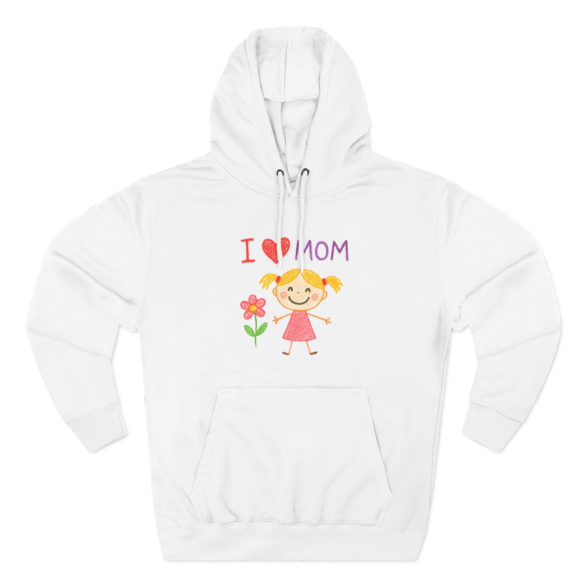 Adult Custom Fleece Hoodie with Kids Drawing