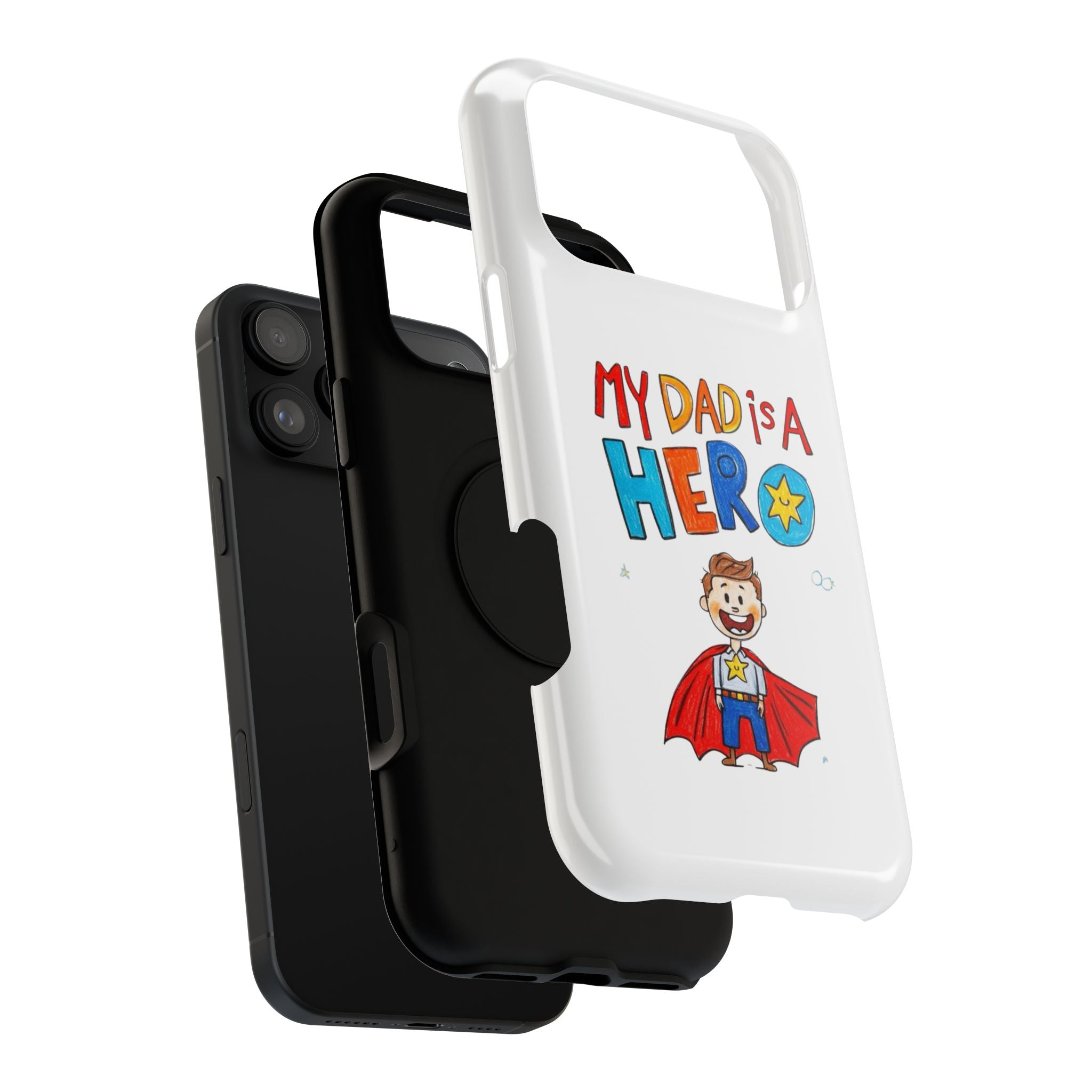 Custom Kids’ Art Phone Case, Unisex Impact-Resistant Case, Polycarbonate, Personalized Family Gift