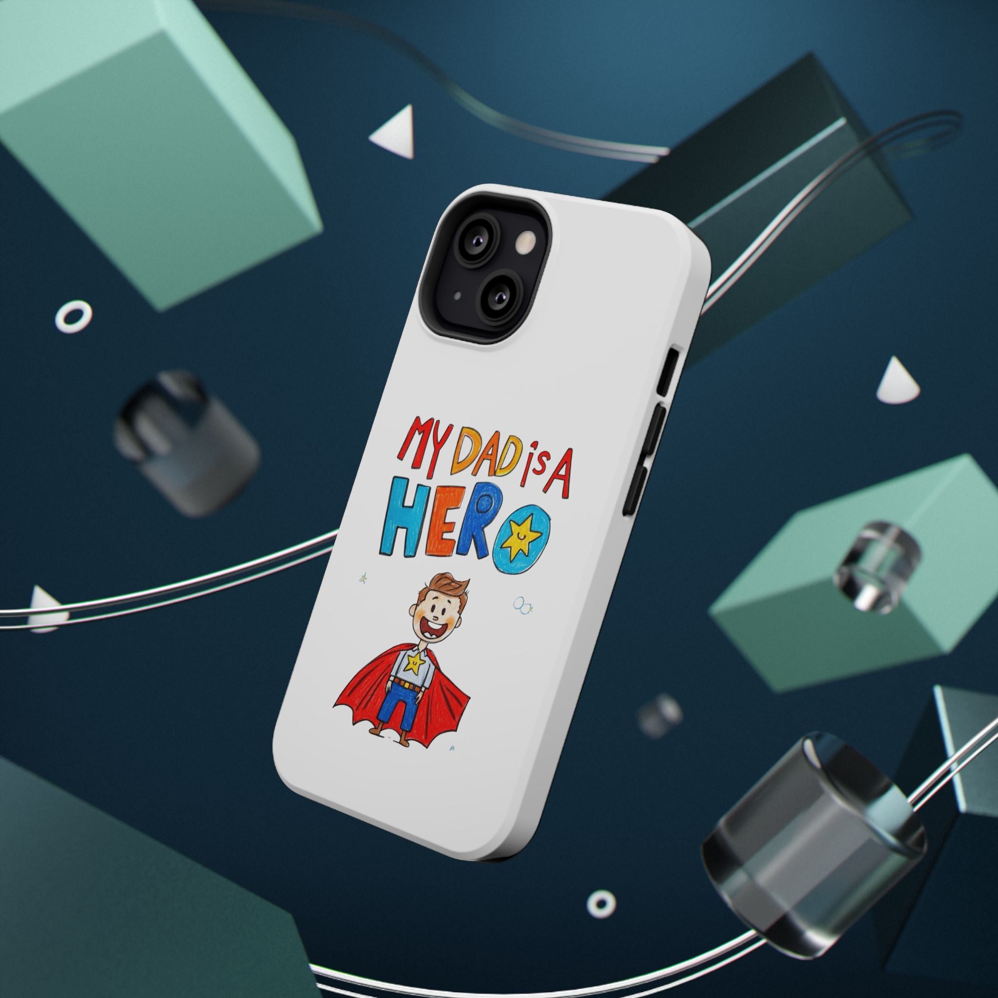 Custom Kids’ Art Phone Case, Unisex Impact-Resistant Case, Polycarbonate, Personalized Family Gift