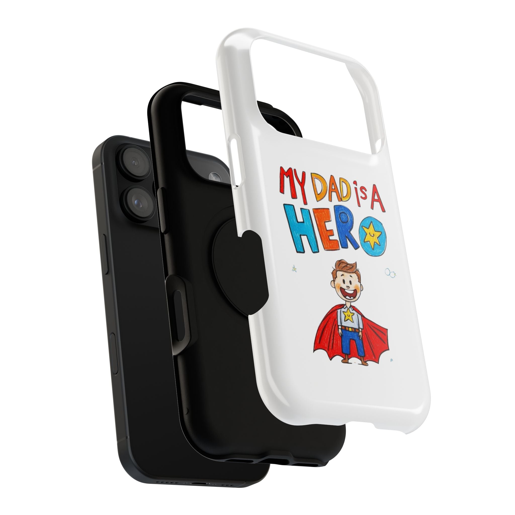 Custom Kids’ Art Phone Case, Unisex Impact-Resistant Case, Polycarbonate, Personalized Family Gift