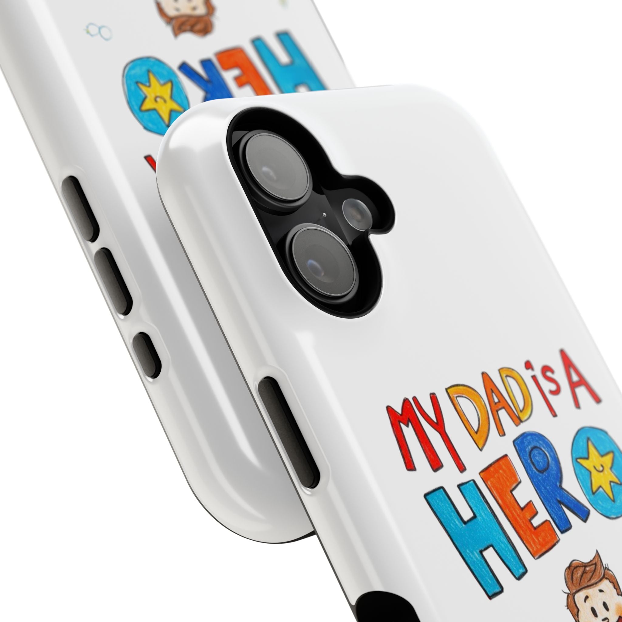 Custom Kids’ Art Phone Case, Unisex Impact-Resistant Case, Polycarbonate, Personalized Family Gift