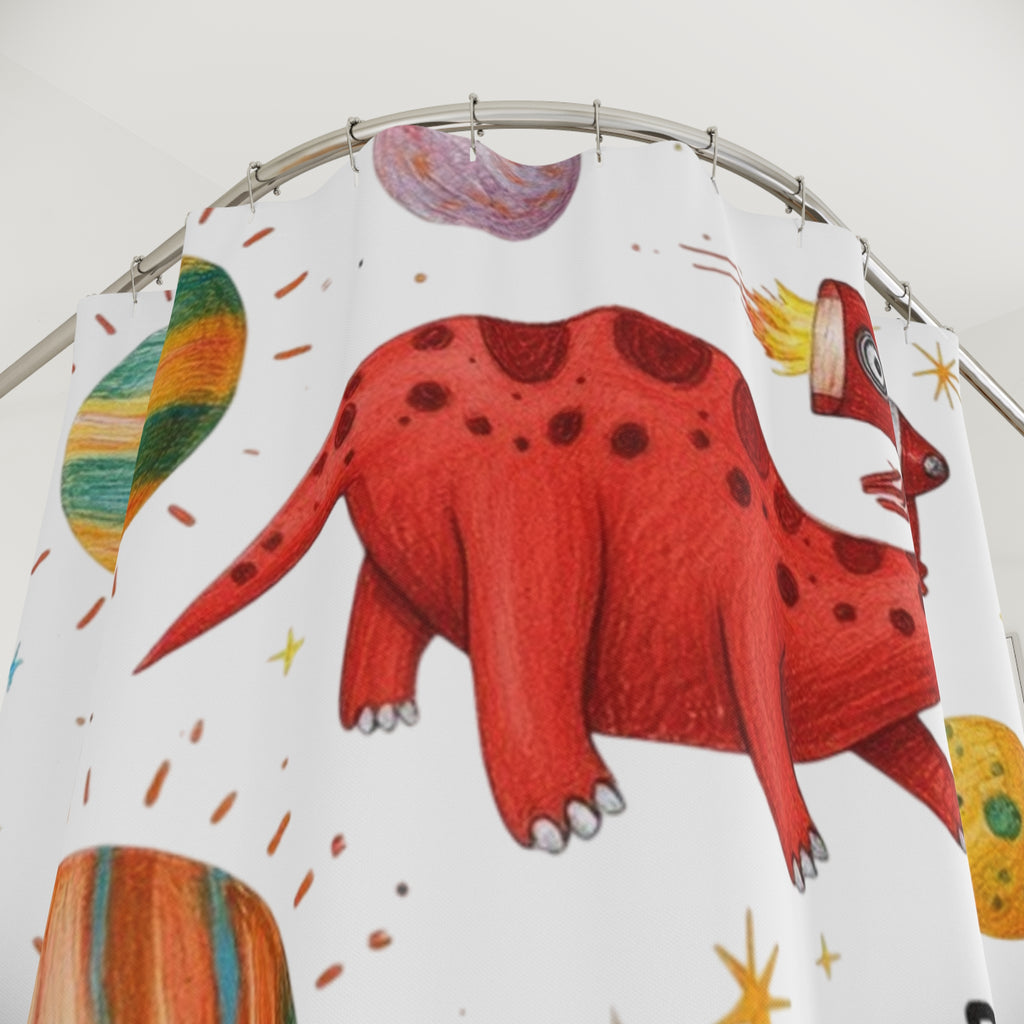 Custom Kids’ Art Shower Curtain, Personalized  Gift Polyester