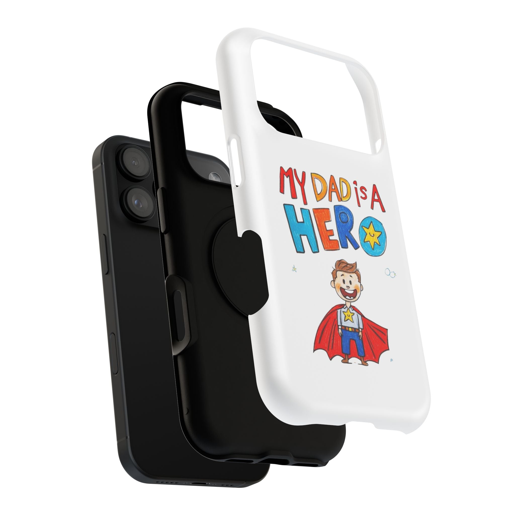 Custom Kids’ Art Phone Case, Unisex Impact-Resistant Case, Polycarbonate, Personalized Family Gift