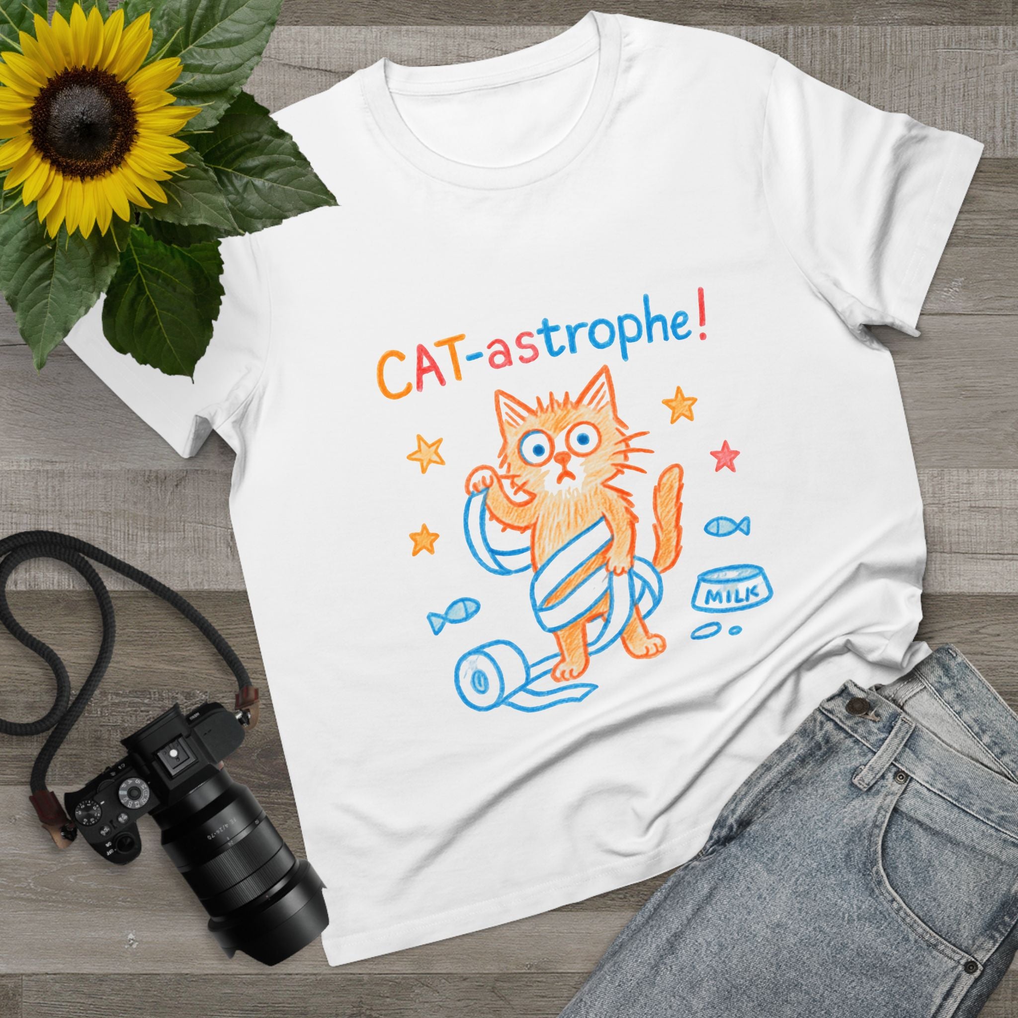 Custom Women’s T-Shirt with Kids’ Art, Personalized Cotton Tee, Family Gift