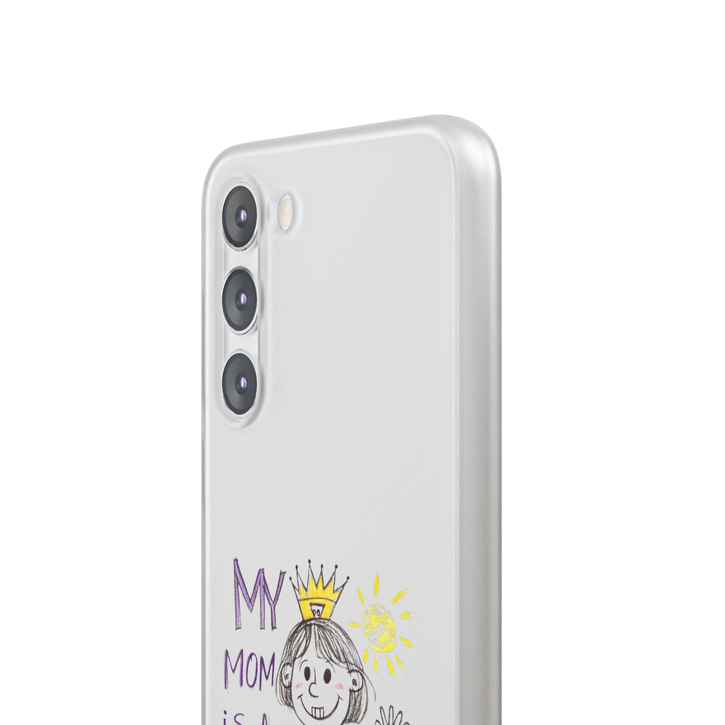 Women’s Custom Kids’ Art Phone Case, Personalized Mom Gift, TPU Flexi