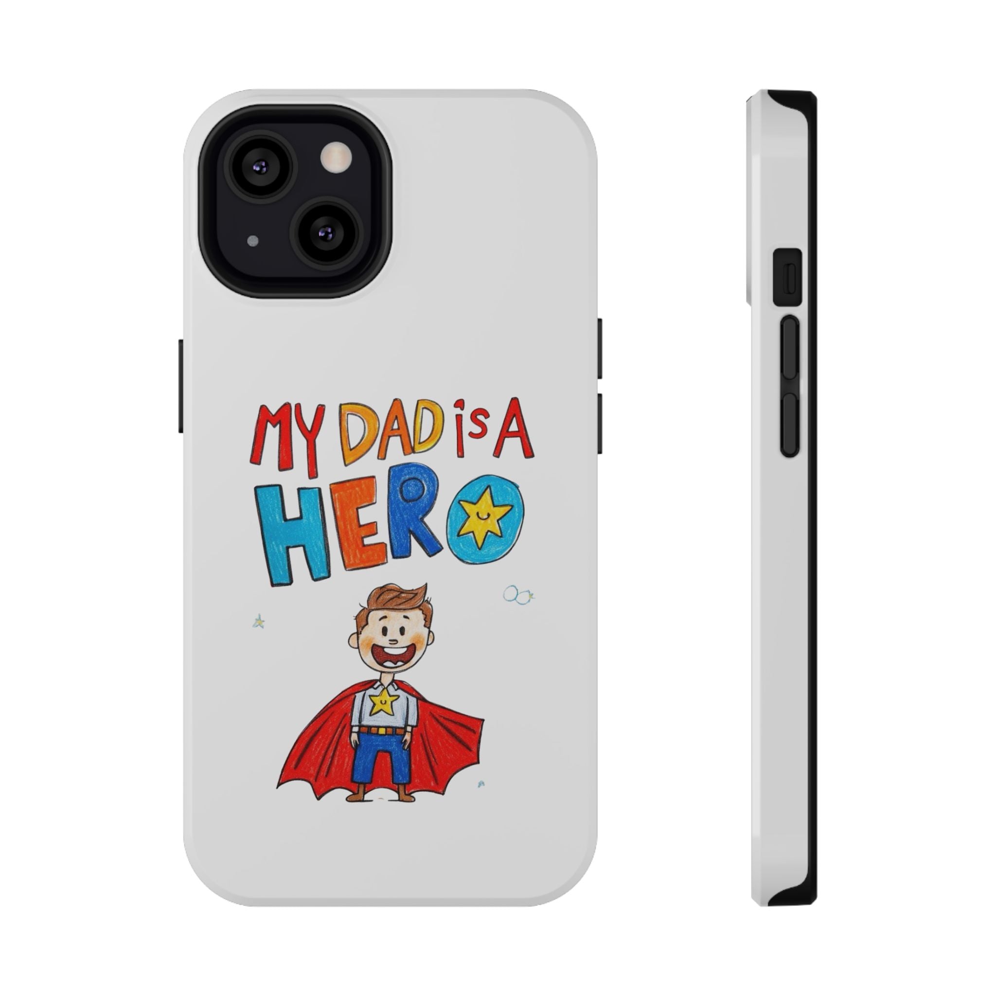 Custom Kids’ Art Phone Case, Unisex Impact-Resistant Case, Polycarbonate, Personalized Family Gift