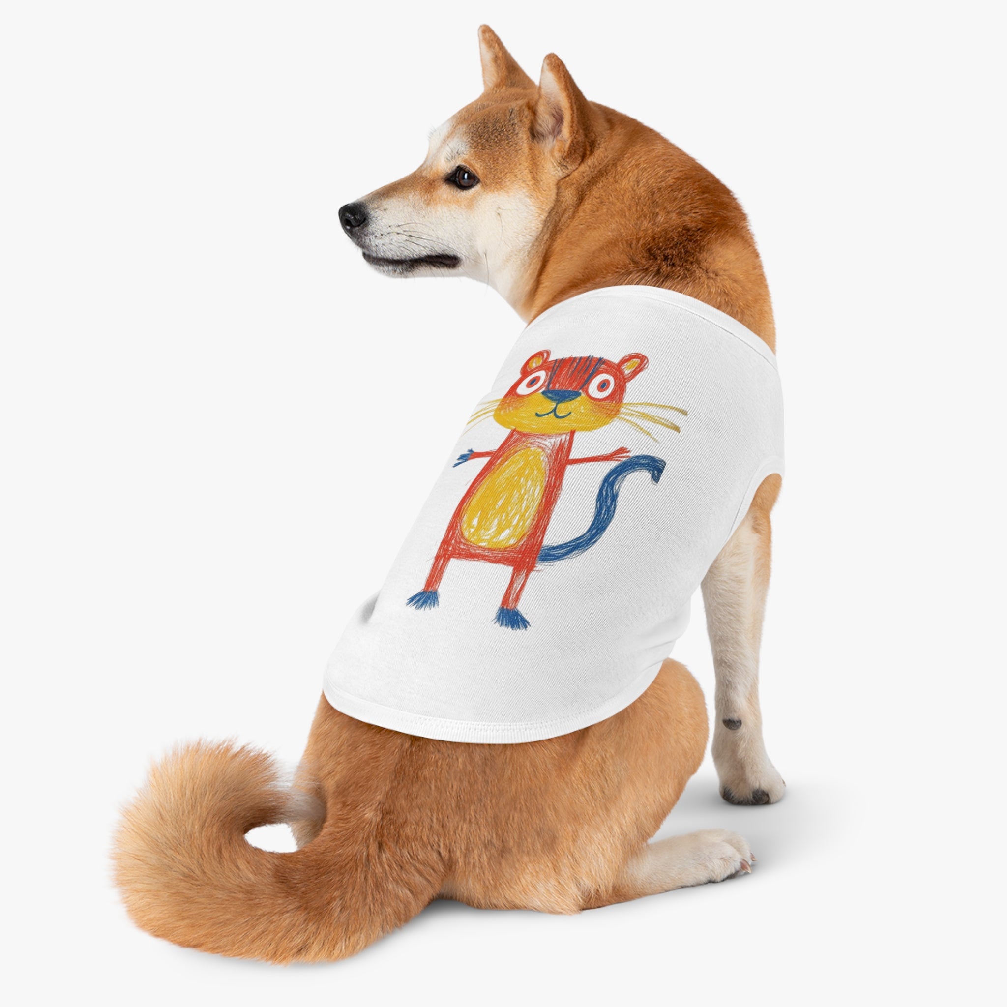 Colorful Kids Drawings Pet Tank Top