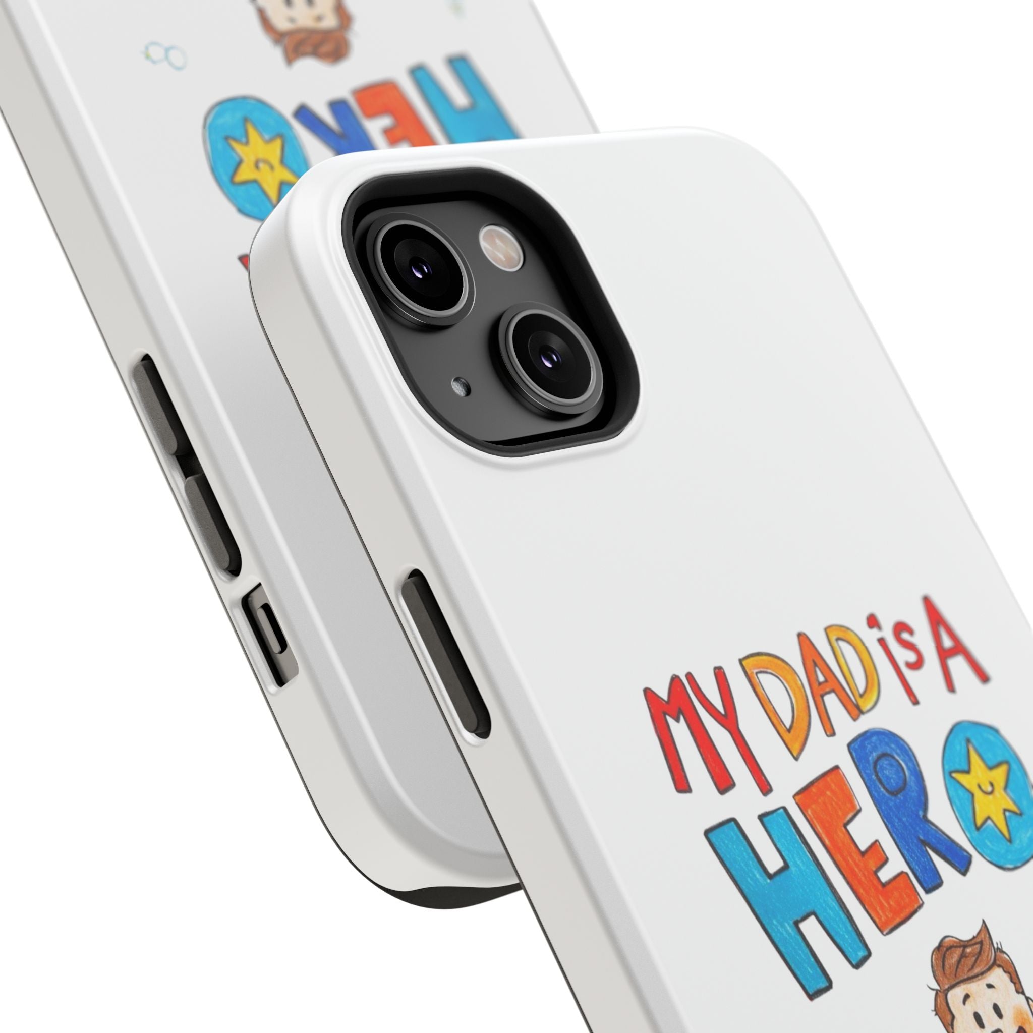 Custom Kids’ Art Phone Case, Unisex Impact-Resistant Case, Polycarbonate, Personalized Family Gift