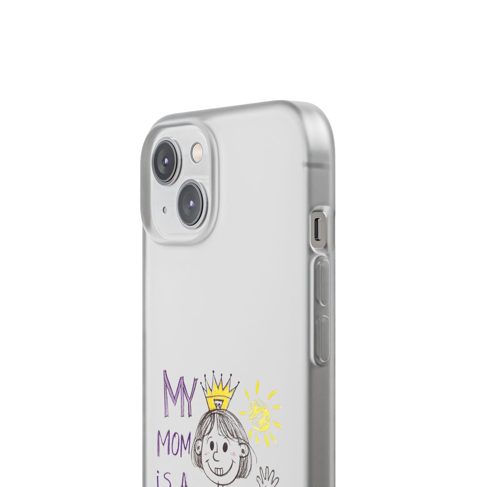 Women’s Custom Kids’ Art Phone Case, Personalized Mom Gift, TPU Flexi