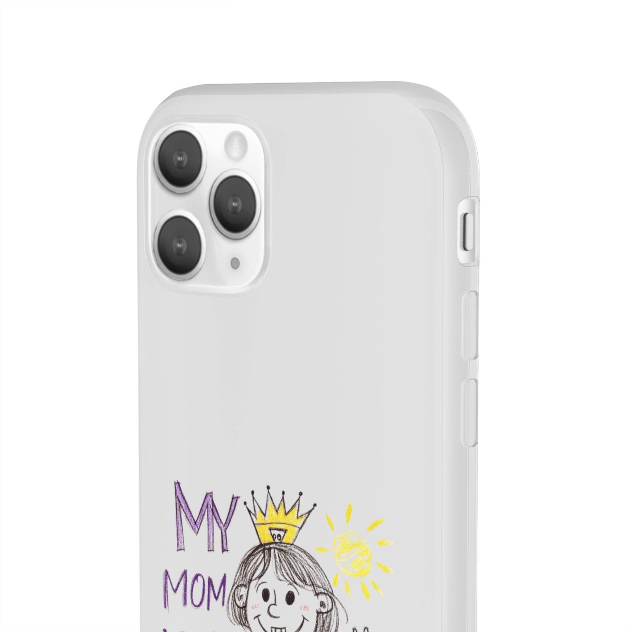 Women’s Custom Kids’ Art Phone Case, Personalized Mom Gift, TPU Flexi